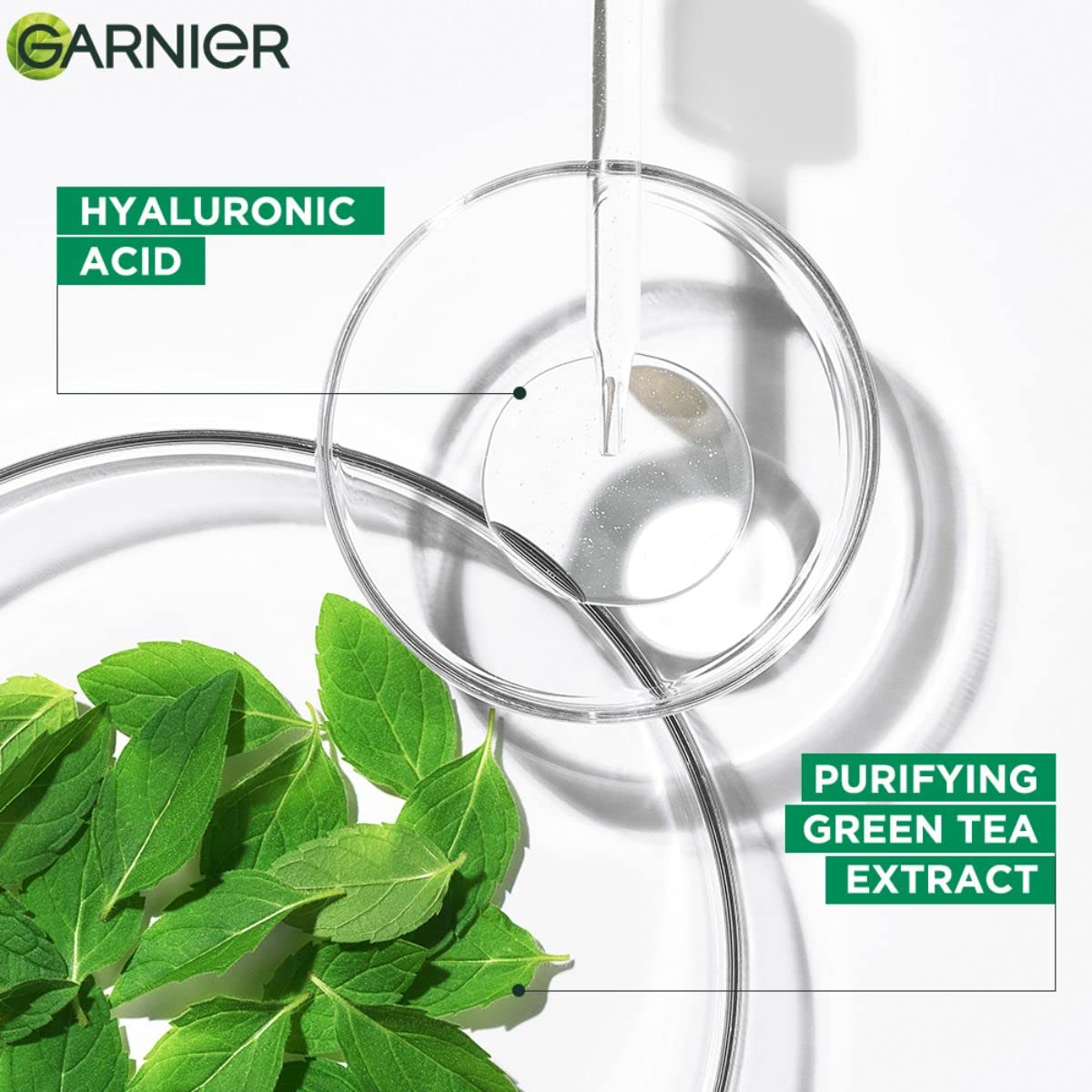 Garnier Skin Naturals Hydra Bomb Green Tea Serum Mask - Purifying & Pore Reducing Facial Sheet Mask, 1pc (28g) - Deep Hydration for Oily & Combination Skin