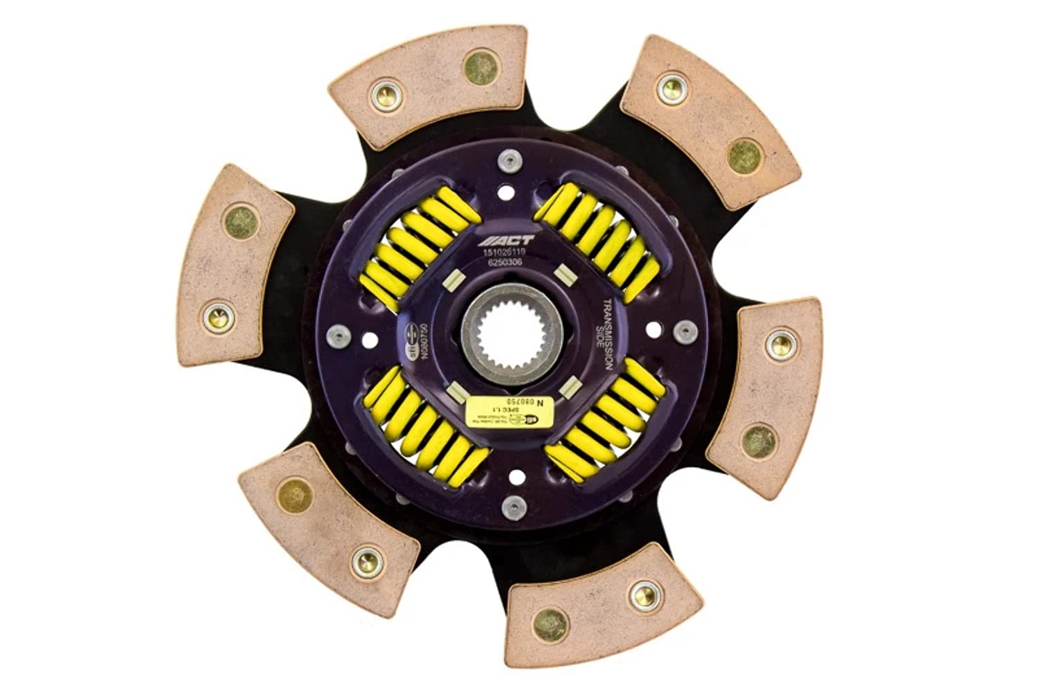 ACT 6250306 6-Pad Spring Center Race Disc Ceramic Clutch Kit - High Performance Clutch for Racing, Drifting & Track Use - Fits Honda, Acura & More