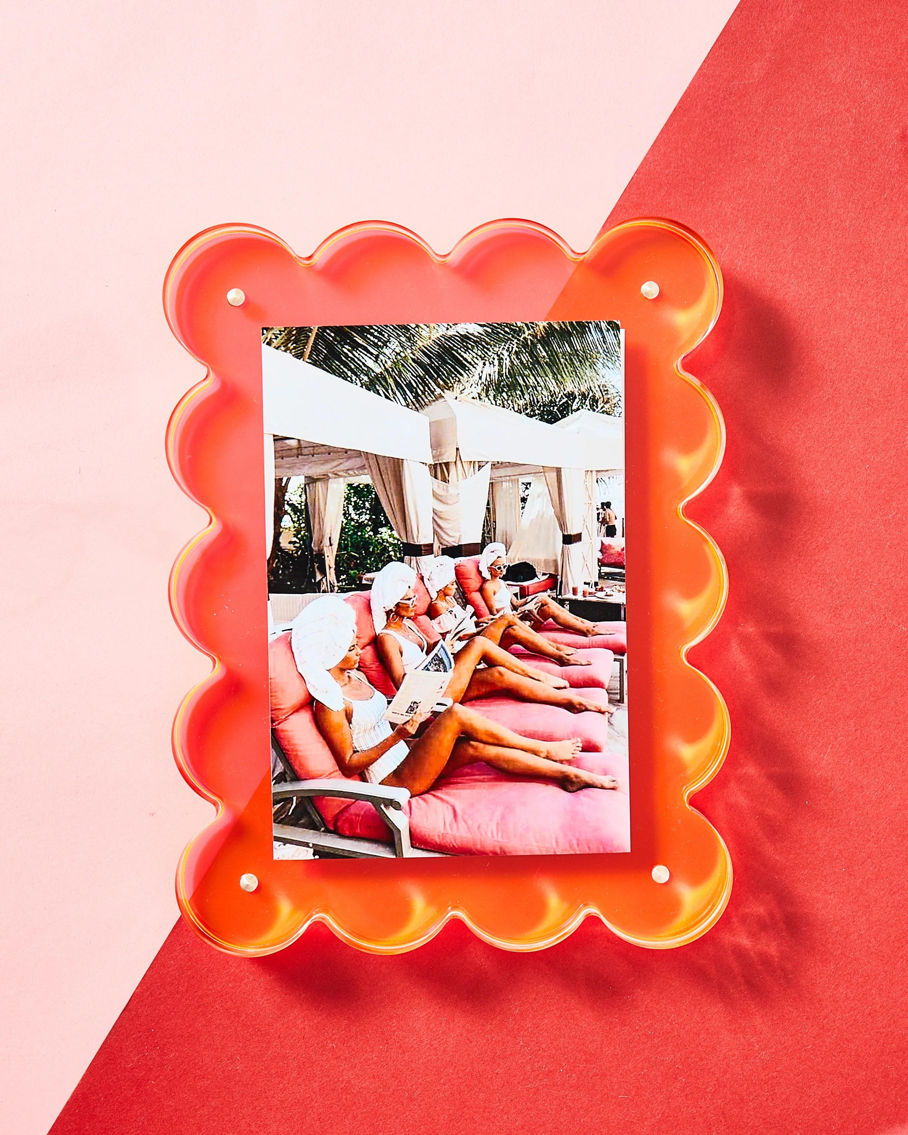 Acrylic Picture Frame Neon Pink - Modern Display for Photos, Artwork & Memorabilia - Perfect for Home Decor, Office & Gift Giving