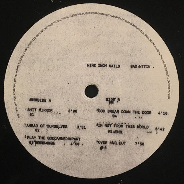 Nine Inch Nails Bad Witch Vinyl LP Album 180 Gram Near Mint (NM/M) - Limited Edition Collectible Record for Audiophiles & Music Lovers