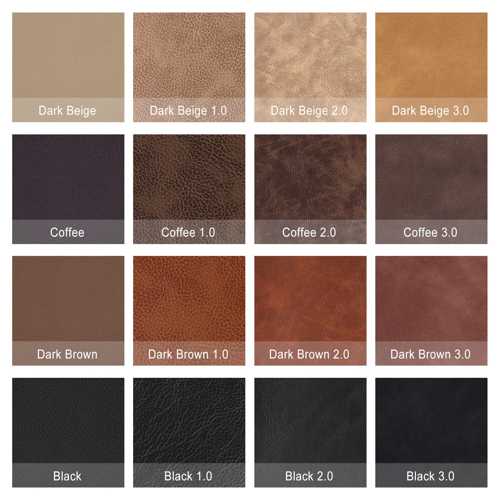 Self-Adhesive Leather Repair Patches for Furniture - 2 Pack 8x11 Inch Vinyl Leather Repair Kit - Fix Couches, Car Seats, Handbags, Jackets & Chairs (Black) - Perfect for Home, Office & Vehicle Interior Restoration
