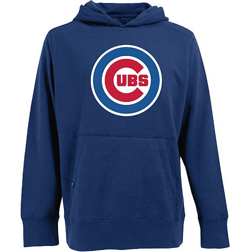 MLB Chicago Cubs Men's Signature Hoodie - Official Licensed Baseball Sweatshirt for Fans - Warm & Comfortable Pullover for Game Day, Casual Wear & Outdoor Activities
