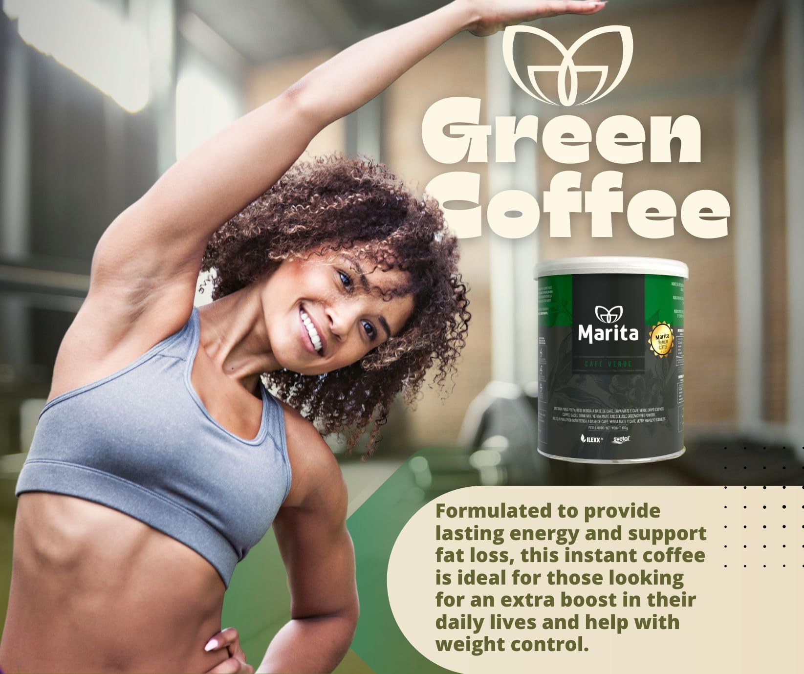 Premium Organic Marita Green Coffee Blend with Yerba Mate - 3.5 oz | Antioxidant-Rich Energy Boost | Perfect for Morning Focus & Afternoon Pick-Me-Up