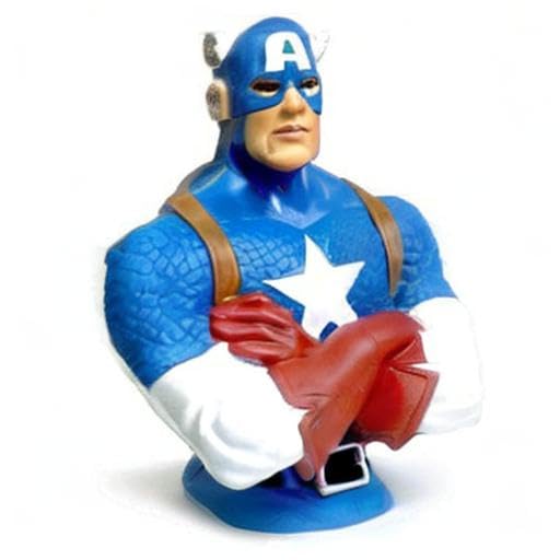 Marvel Captain America Collectible Bust Bank - Superhero Coin Bank for Kids & Adults - Perfect for Home Decor, Office Display, and Marvel Fan Gifts