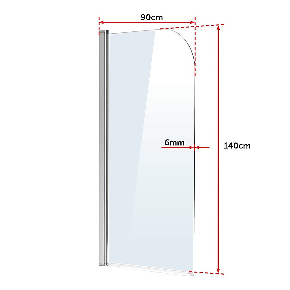 180 Degree Pivot Shower Door with 6mm Tempered Safety Glass - 35