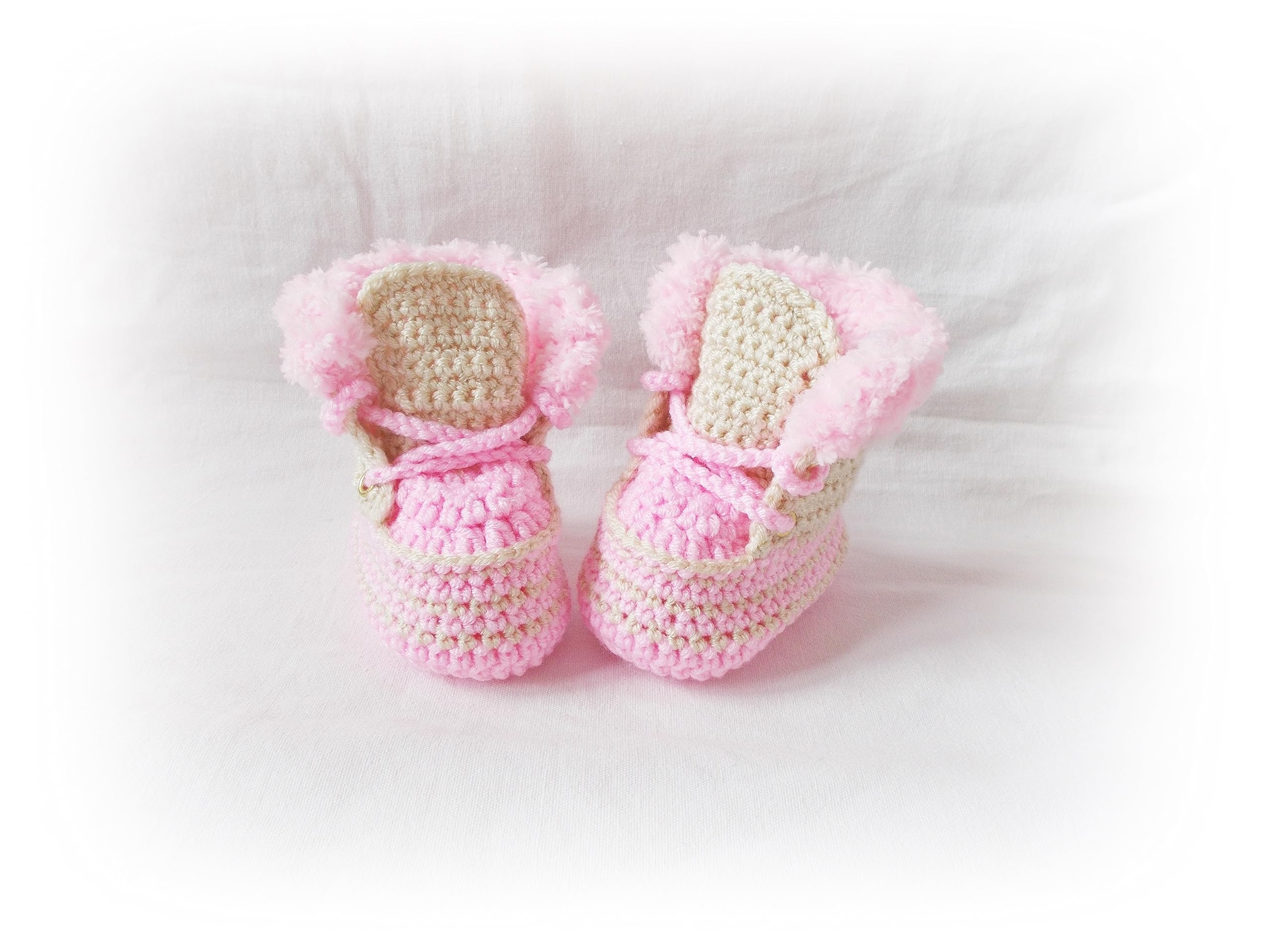 Handmade Crochet Baby Girl Shoes for Newborns 0-6 Months | Soft & Comfortable Booties for Infants | Perfect for Photo Shoots, Baby Showers & First Outfits