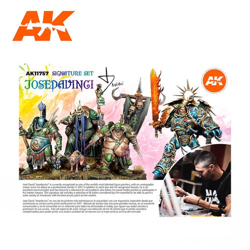 AK Interactive AK11757 Jose Davinci Signature Paint Set - Premium Model Painting Kit for Miniatures, Figures & Scale Models | Perfect for Hobbyists, Artists & DIY Craft Projects