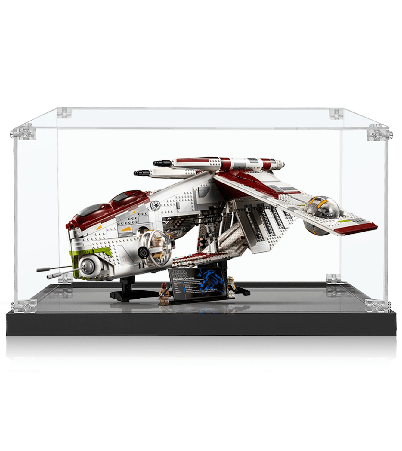 Lego Star Wars Republic Gunship 75309 Display Case - Clear Acrylic Protection for Collectible Building Sets - Perfect for Showcasing in Home Office or Game Room