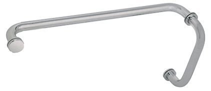 CRL BM8X20BN Brushed Nickel 8-Inch Cabinet Pull Handle and 20-Inch Towel Bar Set - BM Series with Metal Washers - Perfect for Bathroom, Kitchen, and Closet Organization
