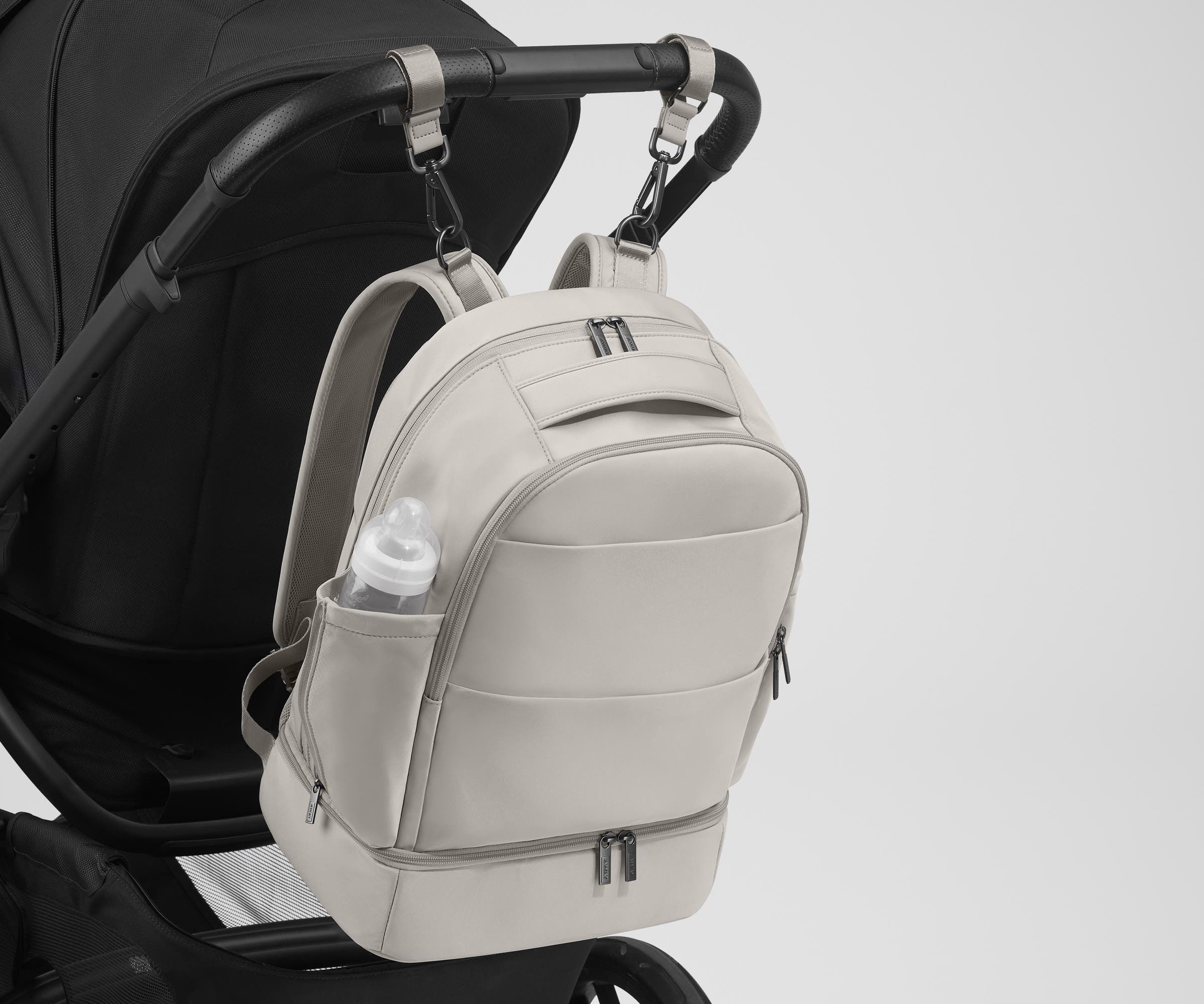 Premium Double Diaper Backpack - Spacious & Stylish Cloud Gray Baby Bag for Parents - Perfect for Travel, Daycare & Outdoor Adventures