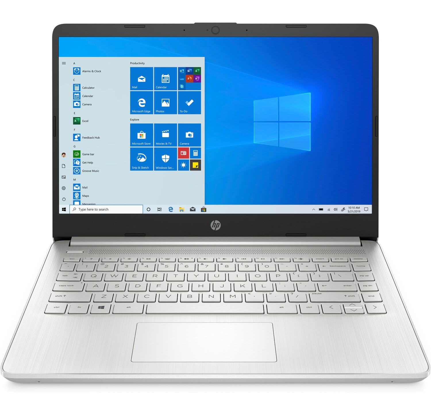 HP 14-Inch Touchscreen Laptop - AMD Processor, 4GB RAM, 64GB eMMC, WiFi & Bluetooth, Windows 10 Home (Renewed) - Perfect for Students, Remote Work & Home Office Use