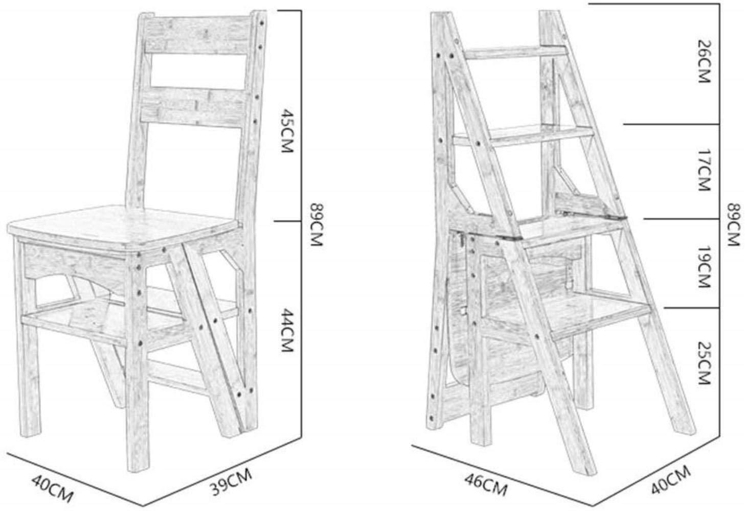 FADUNI White Wooden 4-Step Folding Step Stool for Home & Office - Multifunctional Ladder, Bookshelf, Storage Shelf - Perfect for Indoor Use, Climbing, Reaching High Shelves, and Organizing Spaces