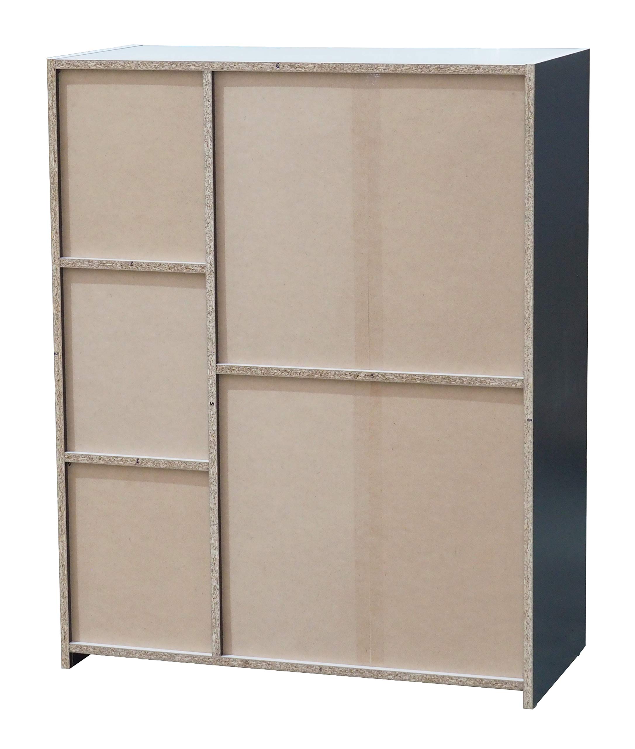 Kings Brand Furniture - Moreno 5-Cube Wooden Open Shelf Organizer Storage Bookcase, Gray/White - Perfect for Living Room, Bedroom, Office & Dorm Organization