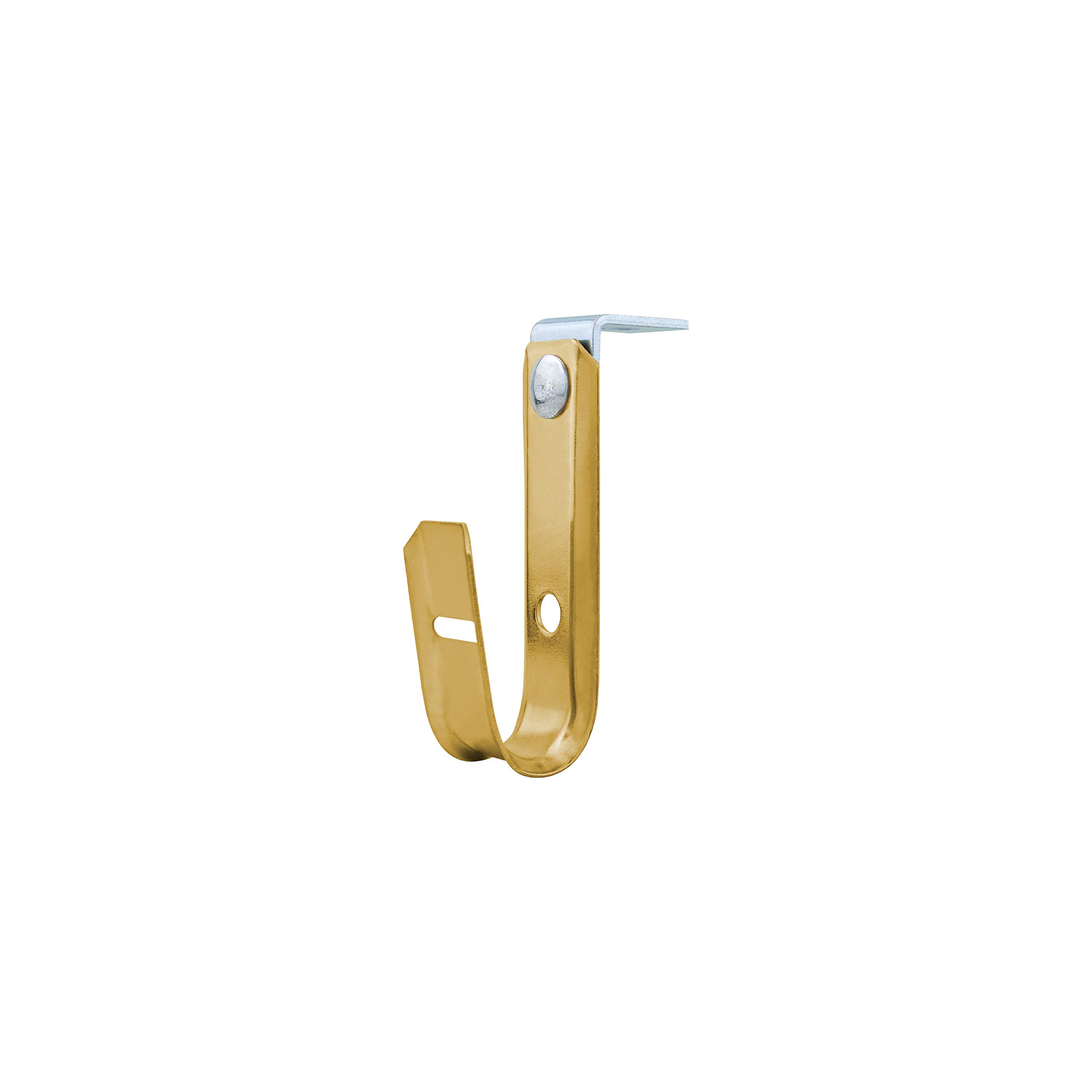 Heavy Duty 3/4 Inch Metal J-Hook Cable Hangers with Angle Clip - for Ceiling & Beam Wire Management - Includes 1/4 Inch Threaded Rod - Perfect for Home Theater, Office & Industrial Cable Organization