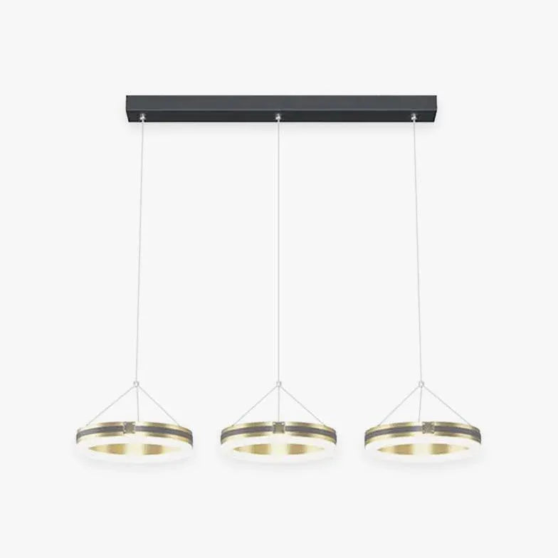 3-Light Black Round Minimalist Pendant Light Fixture - Modern Ceiling Lighting for Dining Room, Kitchen Island & Living Room