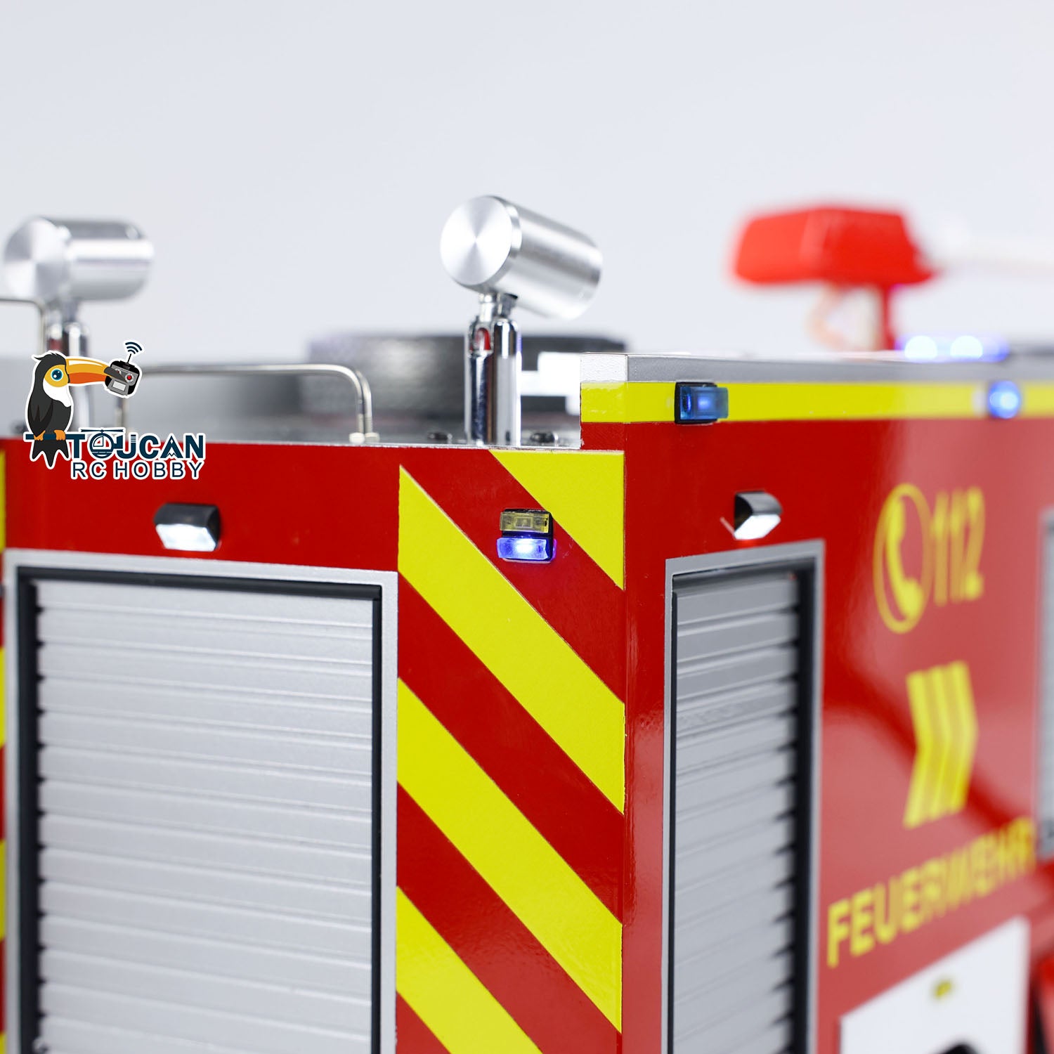 1:14 Scale 4x2 RC Fire Fighting Truck with 2-Speed Transmission, Sound & Light System - Ready-to-Run Remote Control Fire Engine for Kids & Adults - Perfect for Emergency Rescue Play, STEM Learning, and Collector Display