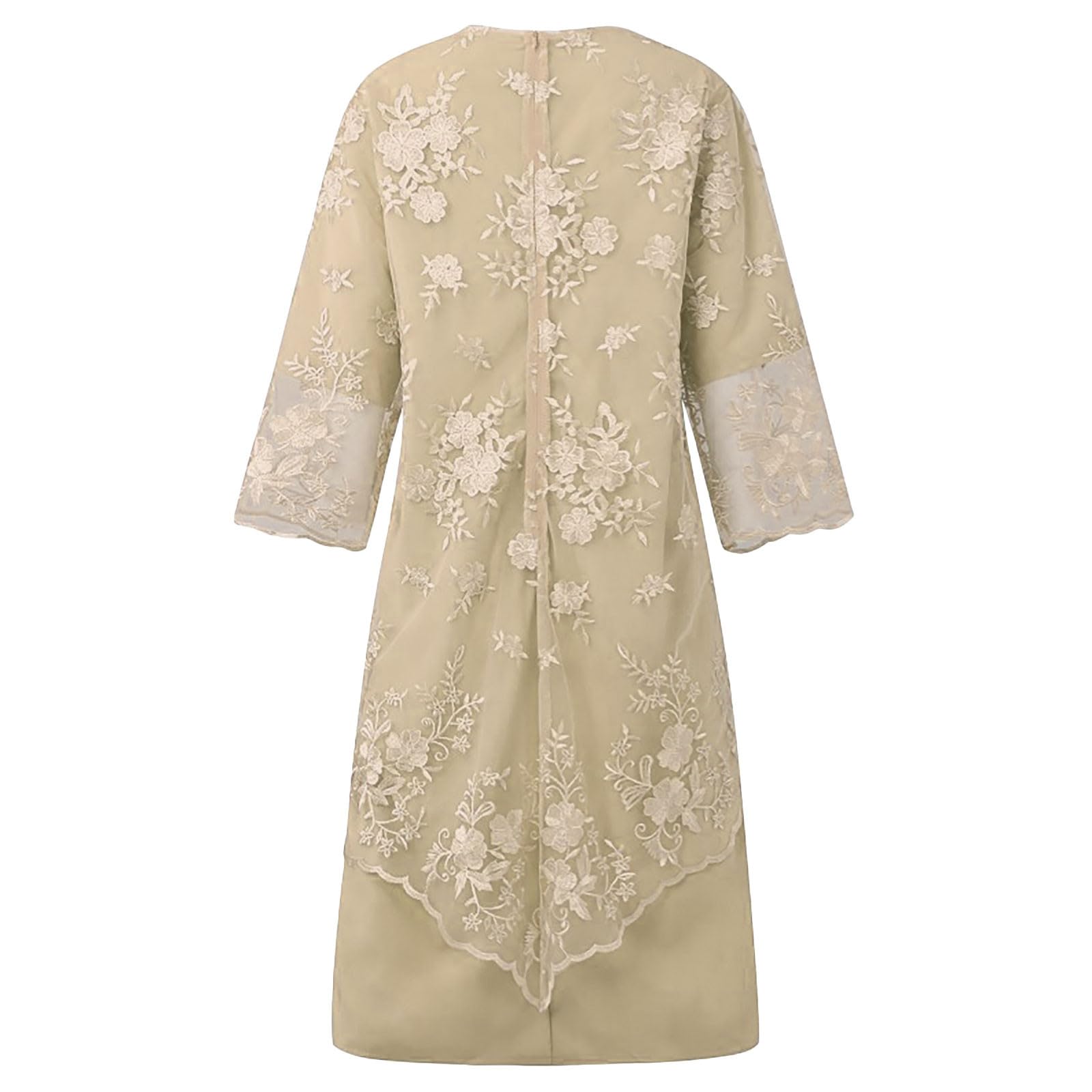 Elegant Floral Lace Mother of The Bride Dress for Women - Plus Size Formal Evening Gown - Wedding Guest & Grandmother Dress for Special Occasions