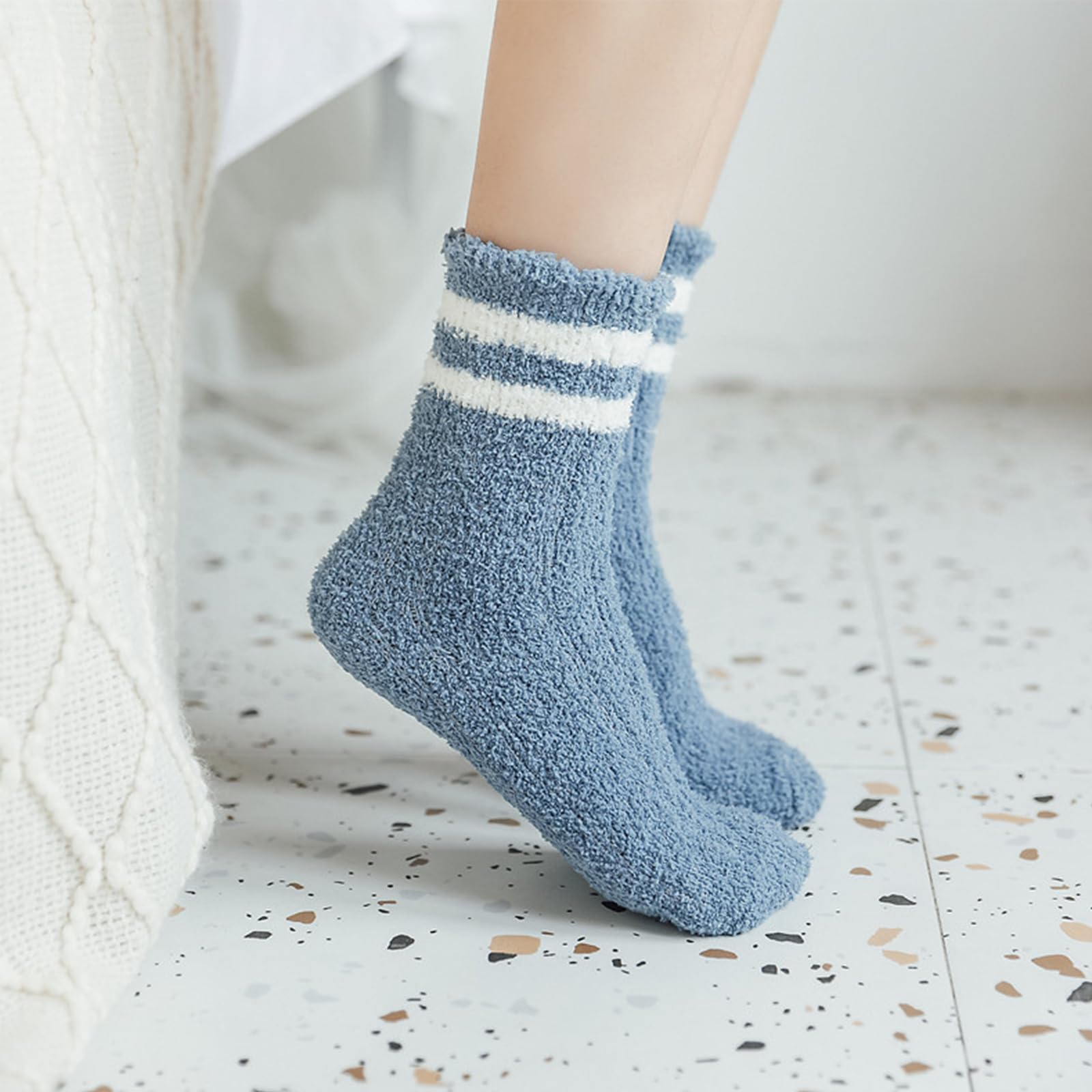 Tergy 20 Pairs Fuzzy Socks for Women - Ultra Soft Cozy Fluffy Winter Socks, Warm Microfiber Fleece Bed Socks & Plush House Slippers | Perfect for Sleeping, Lounging & Cold Weather Comfort