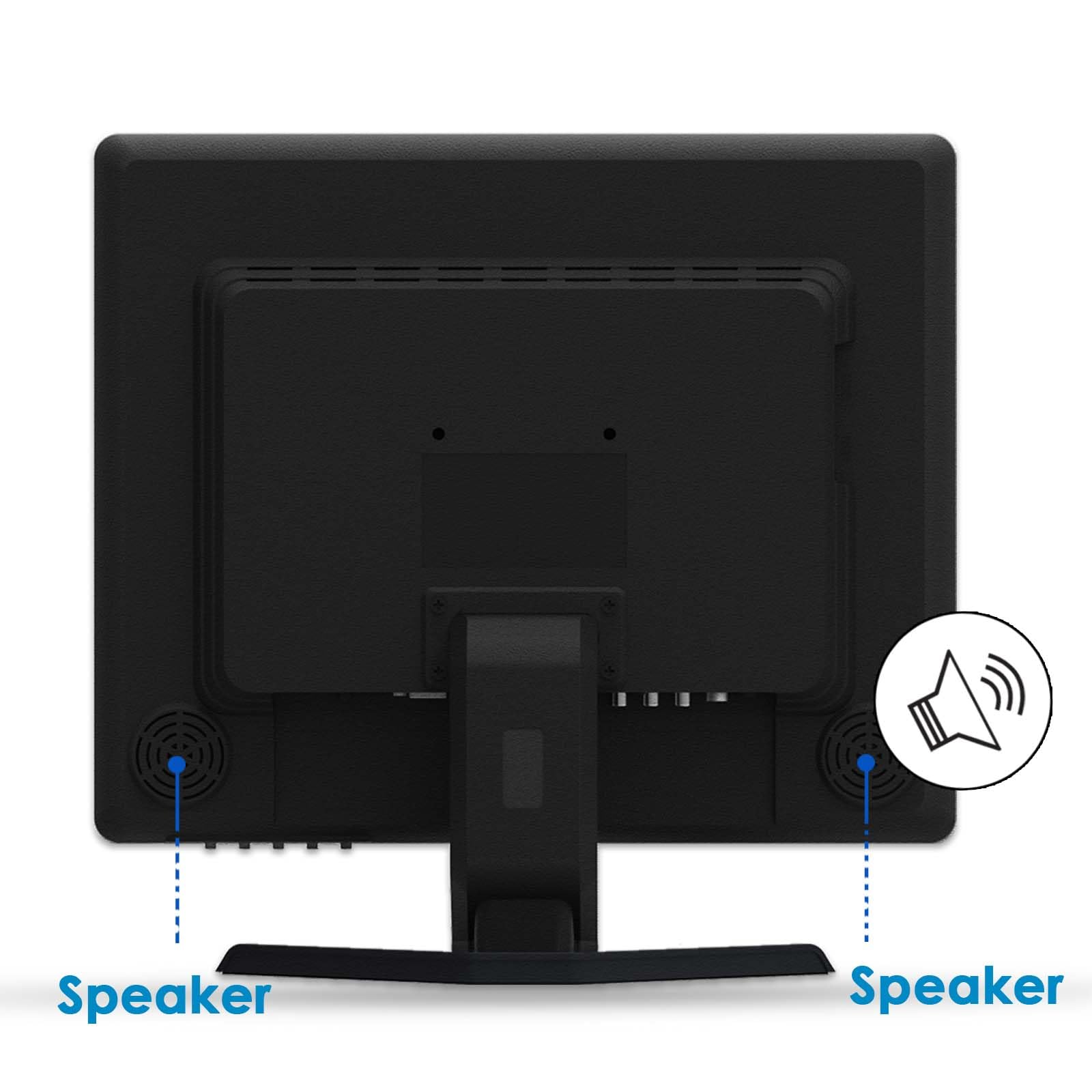17 Inch LCD Monitor with 1280x1024 Resolution - 4:3 Aspect Ratio, HDMI/VGA/BNC/AV/USB Ports, Built-in Speakers | Ideal for Office Work, Gaming & Home Entertainment