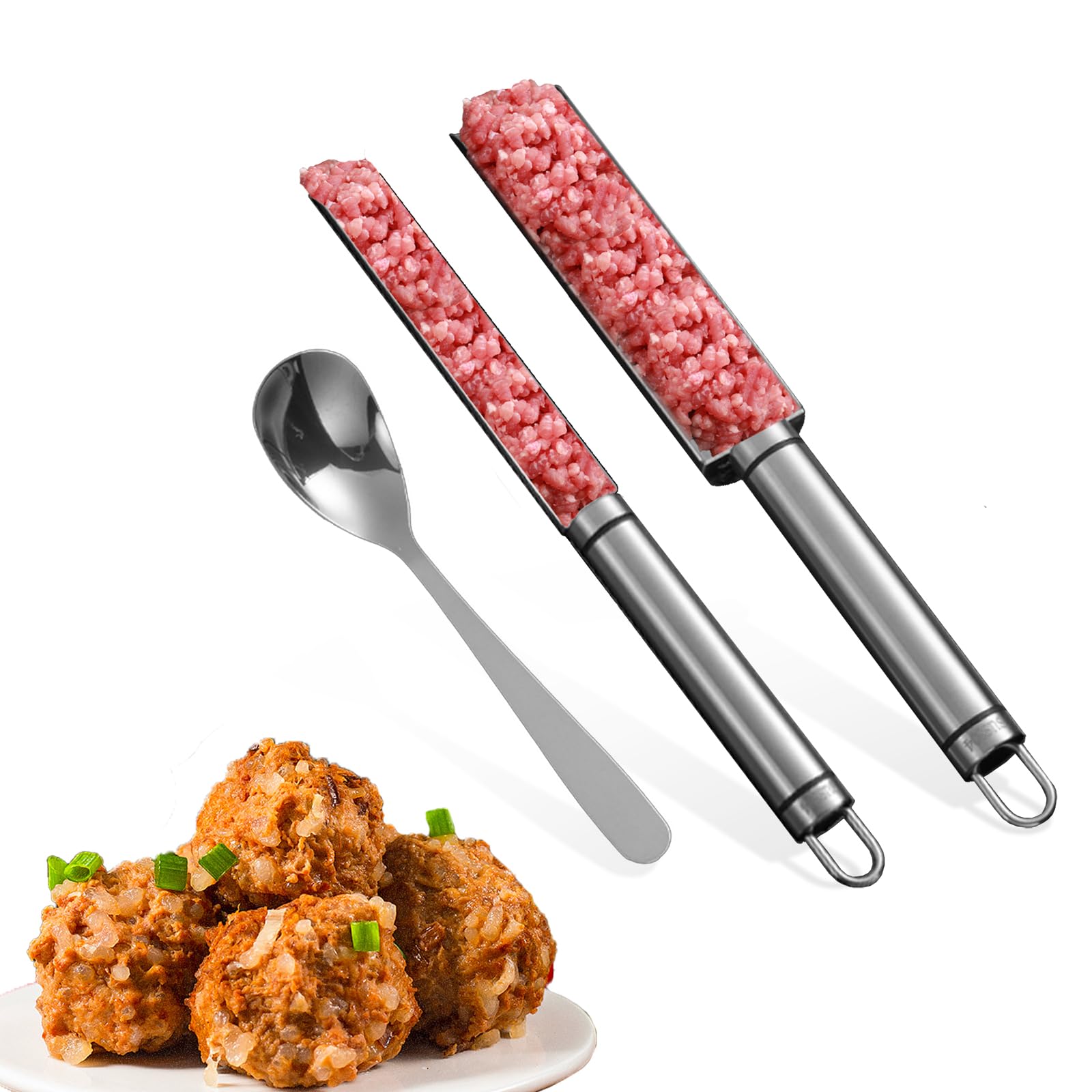 Stainless Steel Meatball Maker - 304 Non-Stick Meatball Press Tool for Dumplings, Pastries & Cooking | Perfect for Home Kitchen, Restaurants & Meal Prep (Small Size)