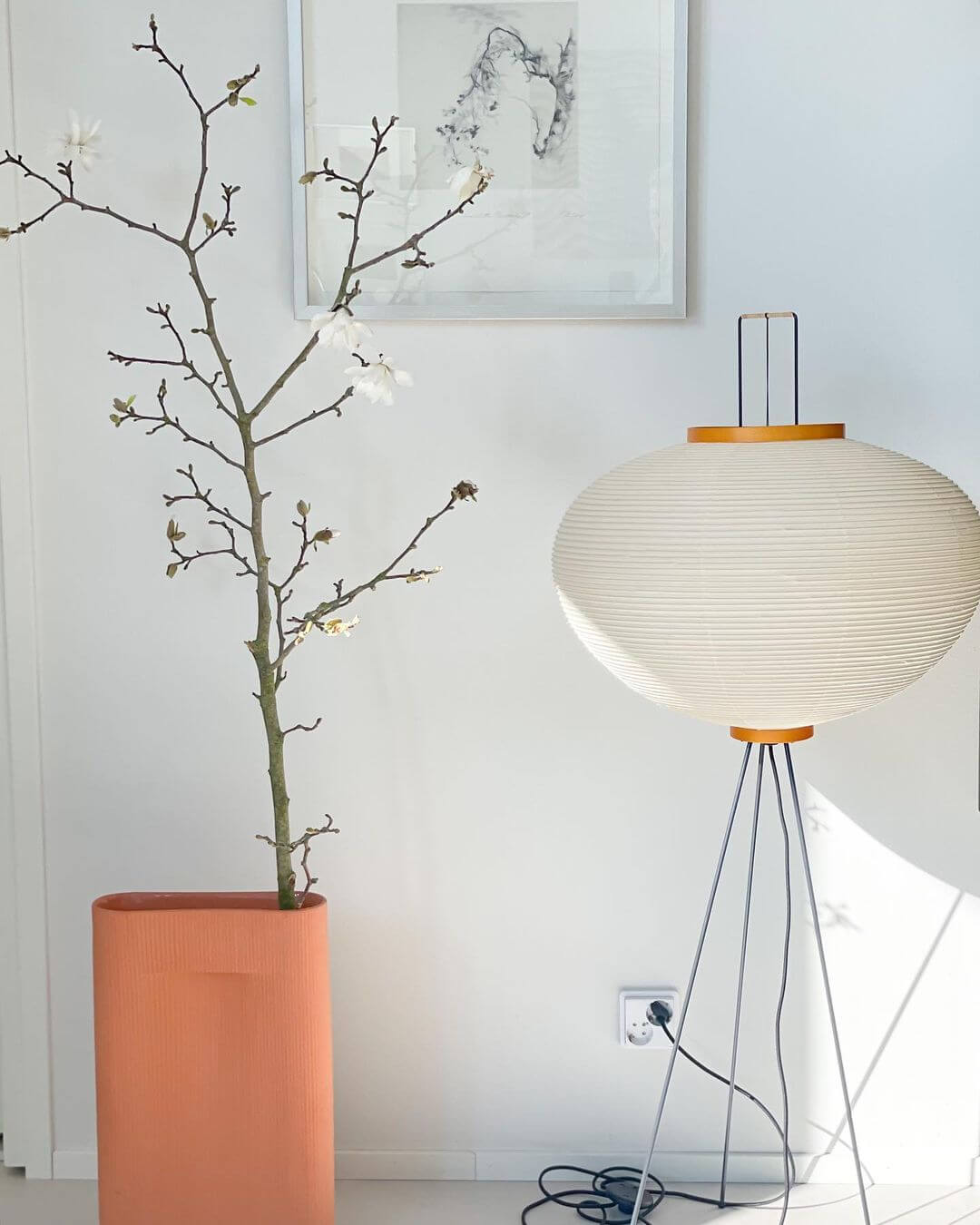 Akari Floor Lamp - Modern Japanese Paper Light for Living Room, Bedroom & Office - Soft Ambient Lighting for Relaxation & Decor