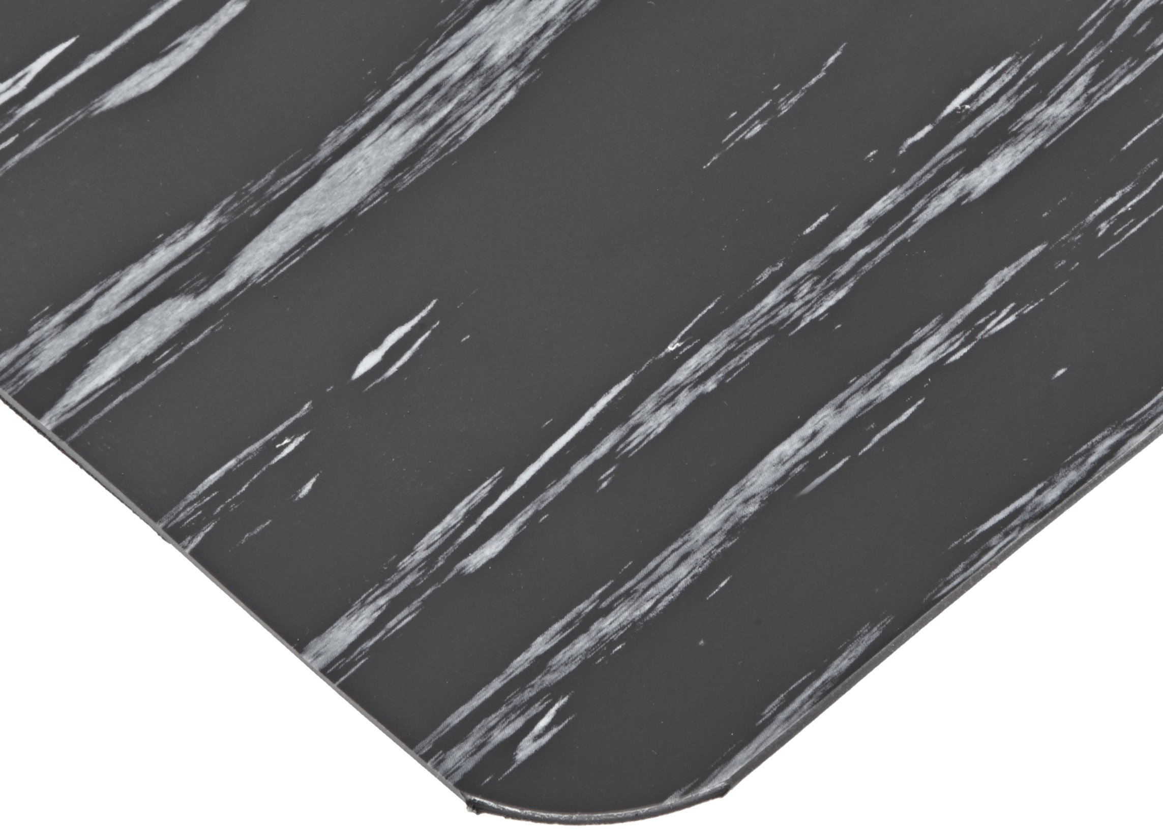 Notrax 512 Marble-Tuff™ Max Anti-Fatigue Safety Mat 2' x 3' Black - Durable Kitchen & Workshop Floor Mat for Standing Comfort in Home, Office or Commercial Use