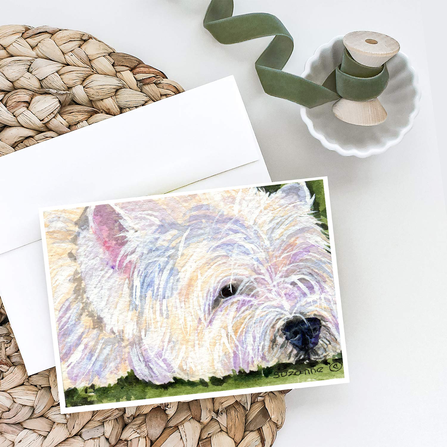 Westie Greeting Cards & Envelopes Set - Pack of 8 Blank A7 (5x7) Note Cards for All Occasions | Perfect for Birthdays, Thank You Notes & Holiday Wishes | Whimsical Dog Lover Stationery