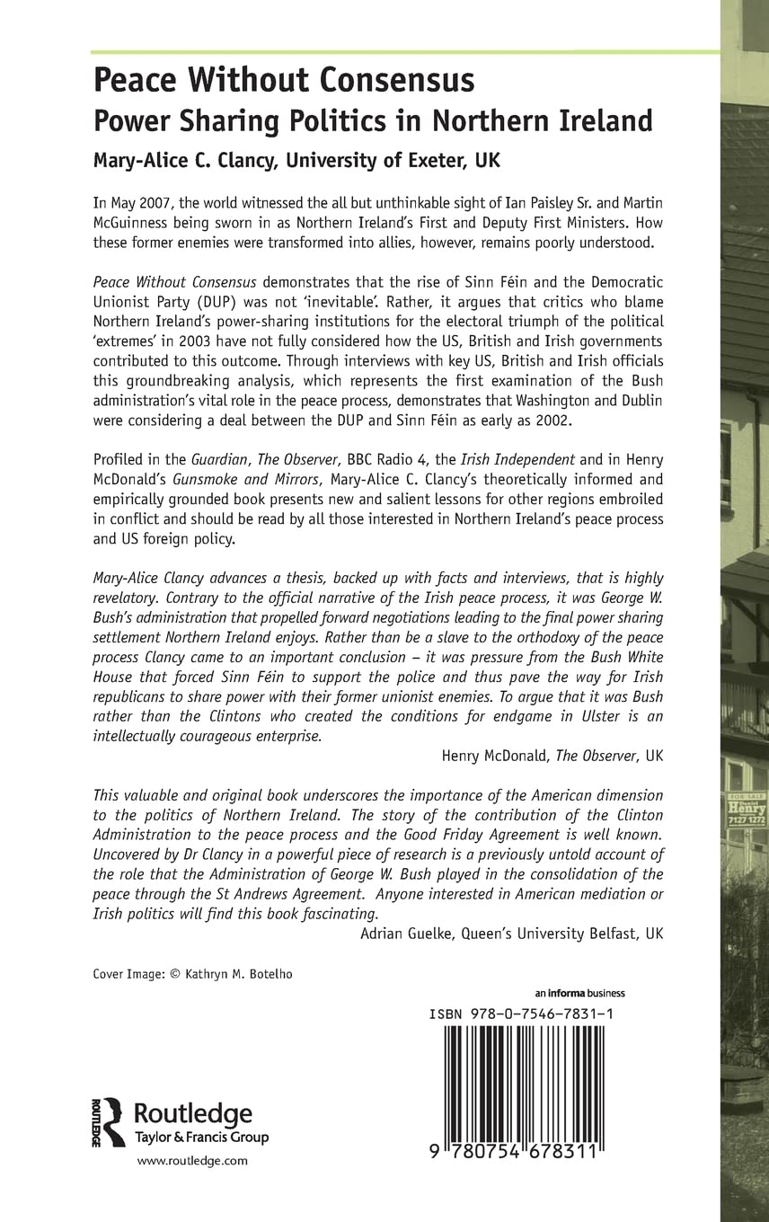 Power Sharing Politics in Northern Ireland - Conflict Resolution & Peace Without Consensus | Political Science Books & Northern Ireland History