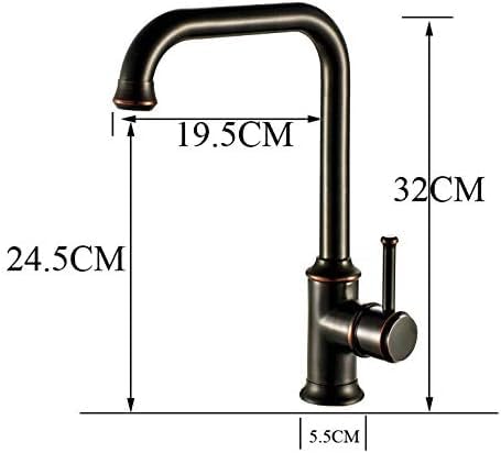 Premium Single Handle Deck Mounted Bathroom & Kitchen Sink Faucet - Solid Brass Construction for Durability - Perfect for Modern Homes, Apartments & Renovation Projects