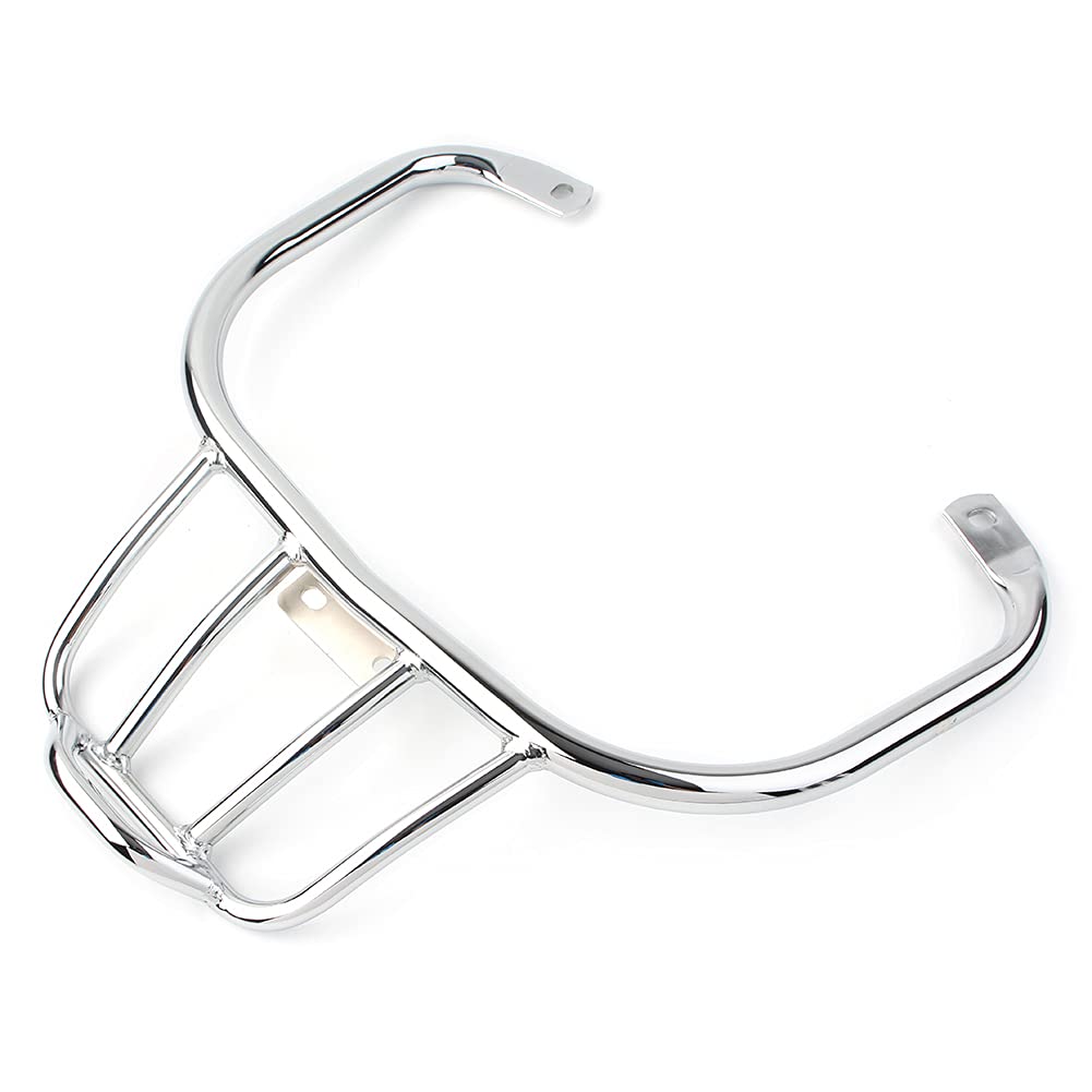 Vespa GTS300 Scooter Rear Steel Luggage Rack Bracket Assembly - Chrome Finish | Heavy-Duty Cargo Carrier for Vespa GTS 300 Motorcycle | Perfect for Commuting, Grocery Shopping & Weekend Getaways