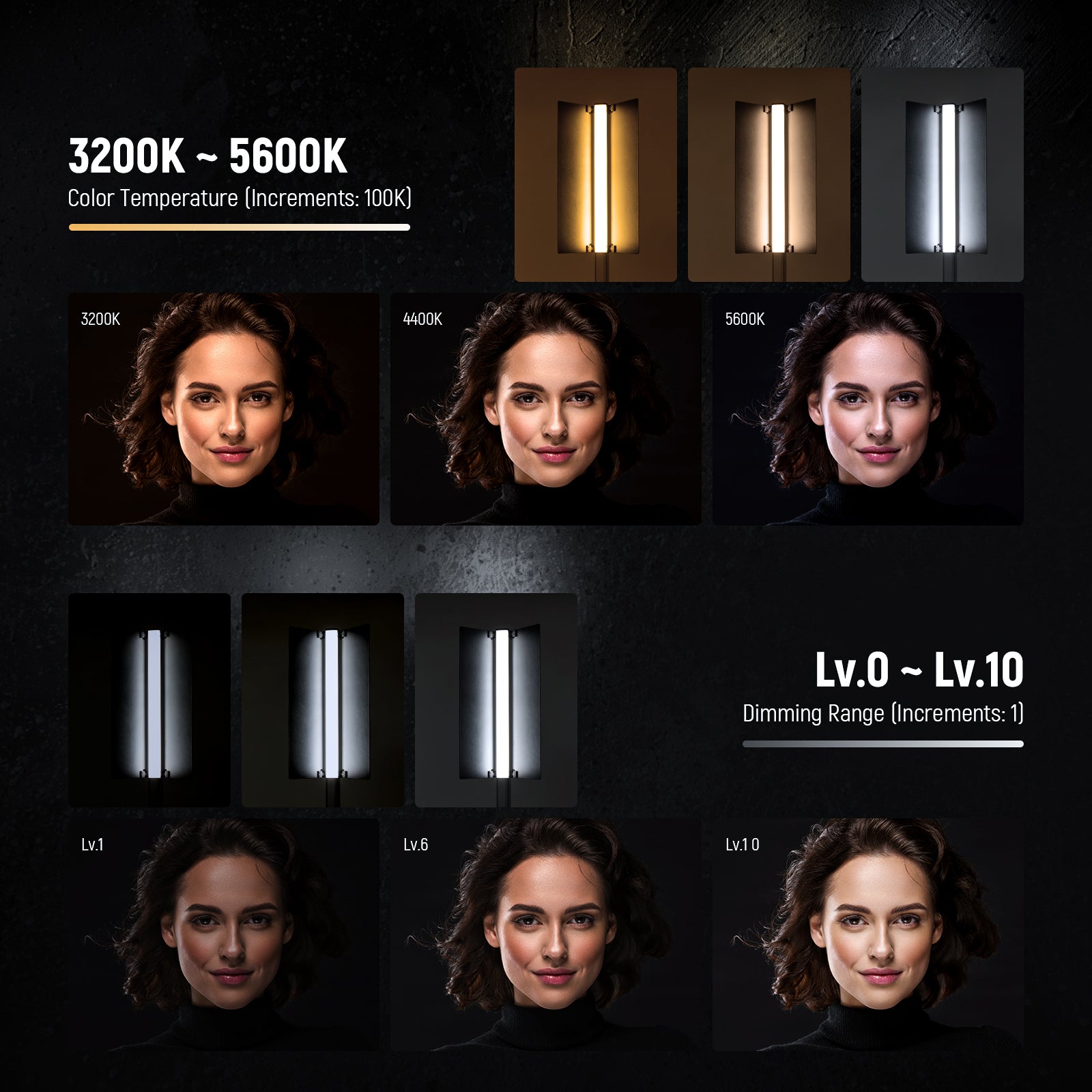 NEEWER CL124 PRO Bi-Color LED Video Light Stick - Dimmable Lighting for YouTube, Photography, Studio, Live Streaming & Filmmaking