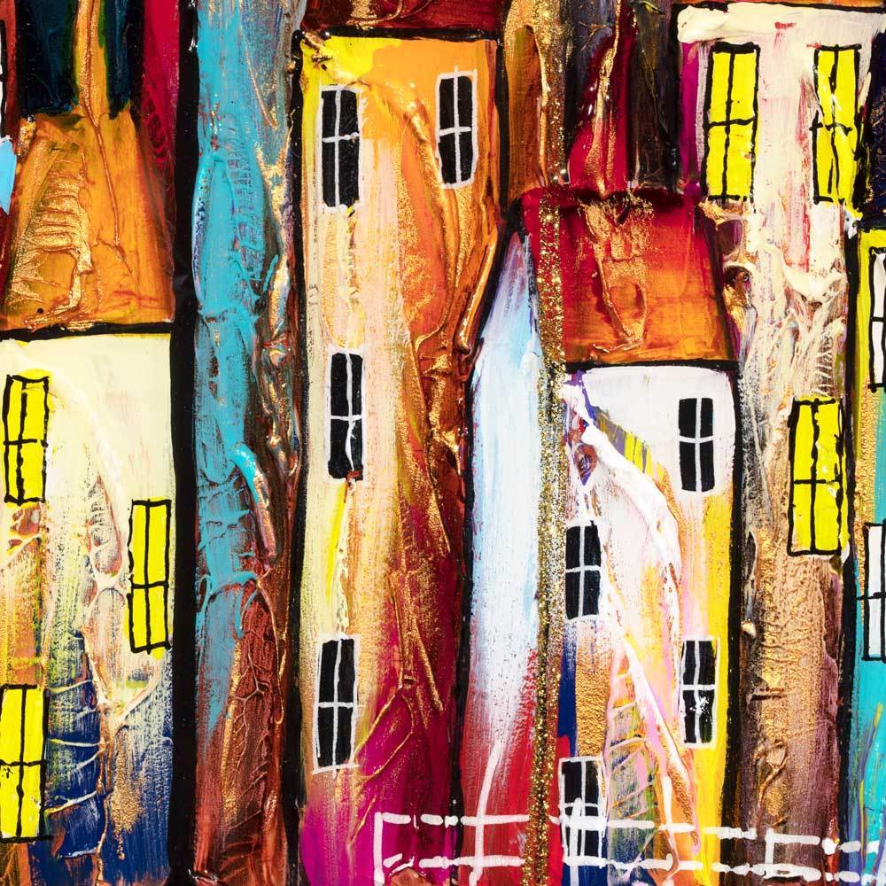 Original 'A Quiet Night II' Painting - Handmade Artwork for Home Decor, Living Room, Bedroom & Office Wall Art