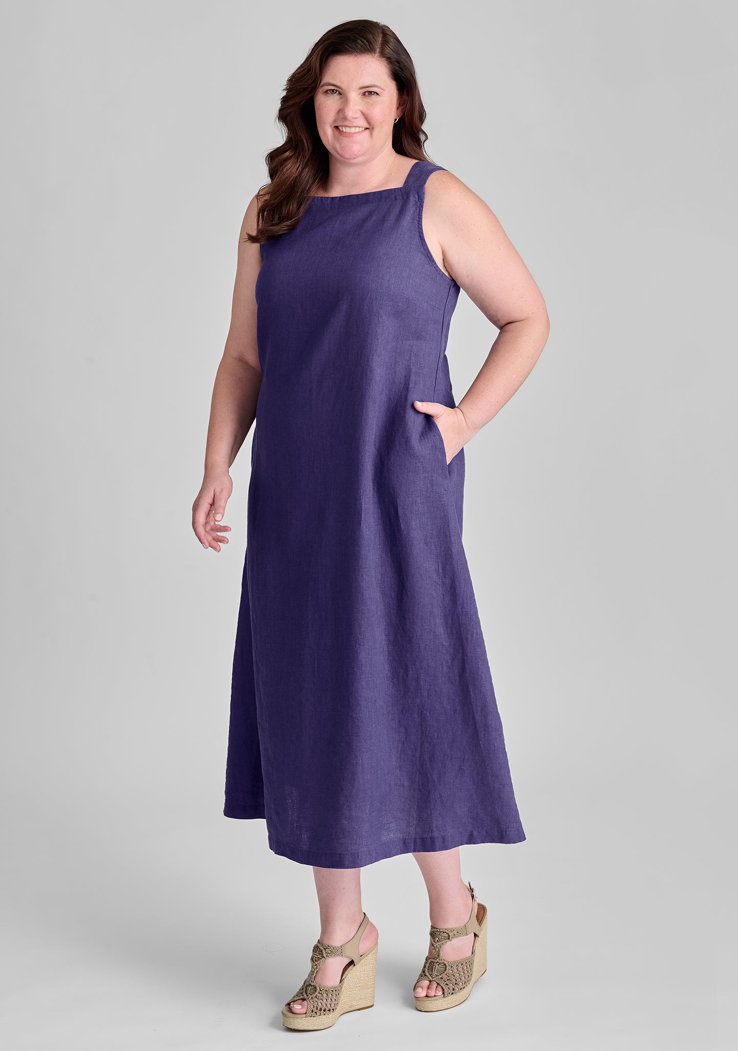 Harlow Linen Maxi Dress - Women's Boho Summer Beach Dress with Pockets | Perfect for Vacations, Weddings & Casual Outings