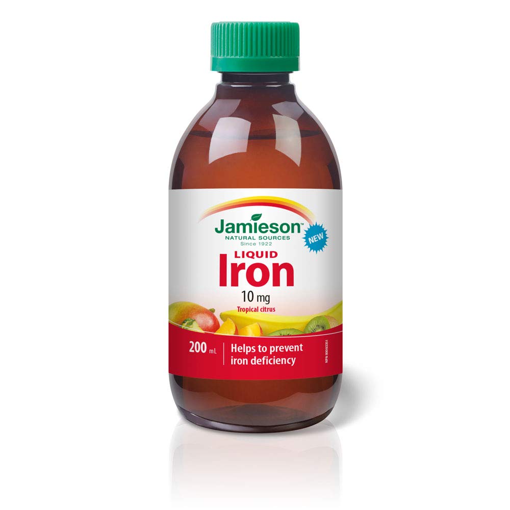 Jamieson Liquid Iron Supplement - 200ml Bottle for Energy & Vitality - Supports Healthy Blood & Immune System - Ideal for Athletes, Vegans & Iron Deficiency