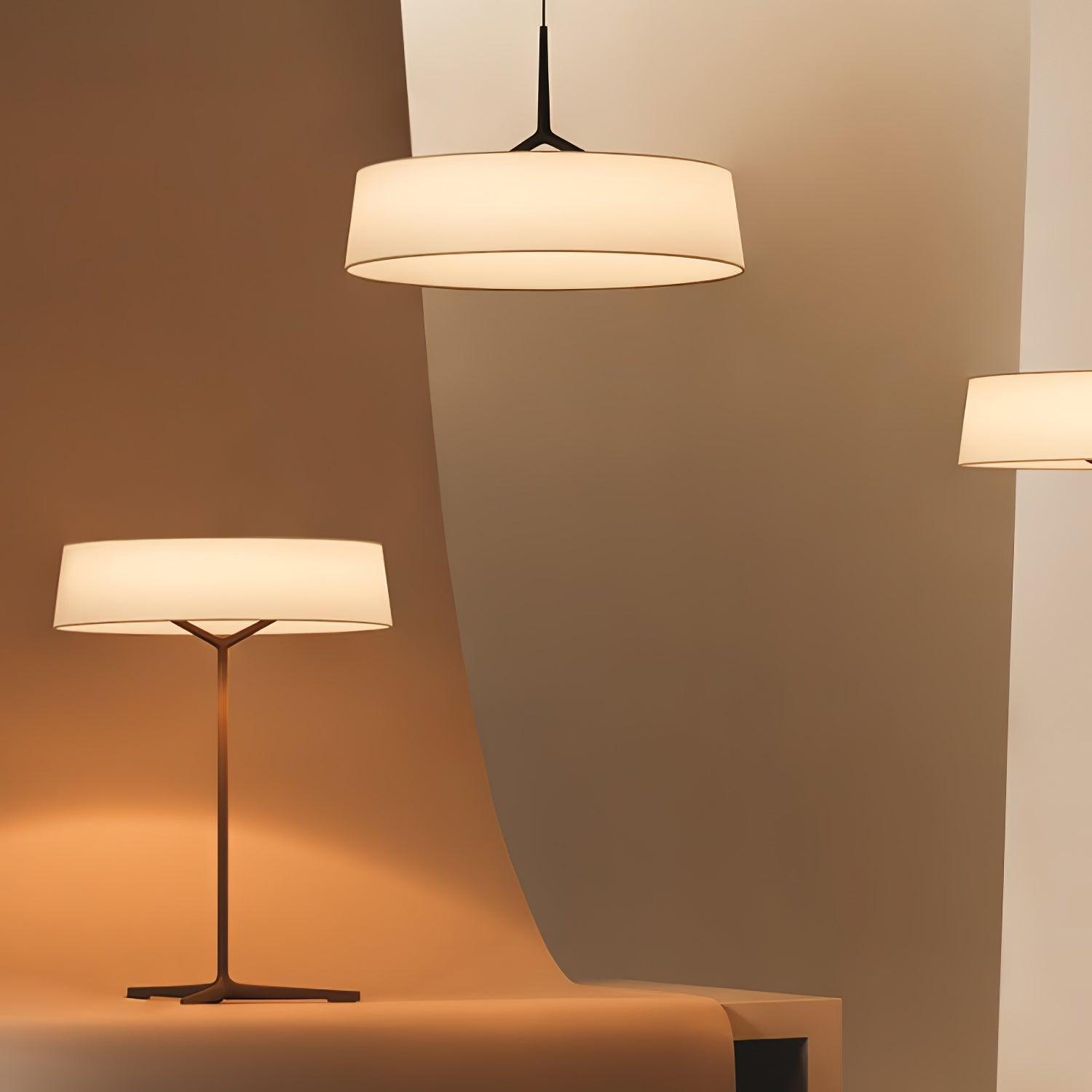 Modern Dama Table Lamp - Stylish LED Nightstand Light for Bedroom, Living Room & Office - Warm White & Cool White Dimmable Lighting for Reading, Relaxing & Decor