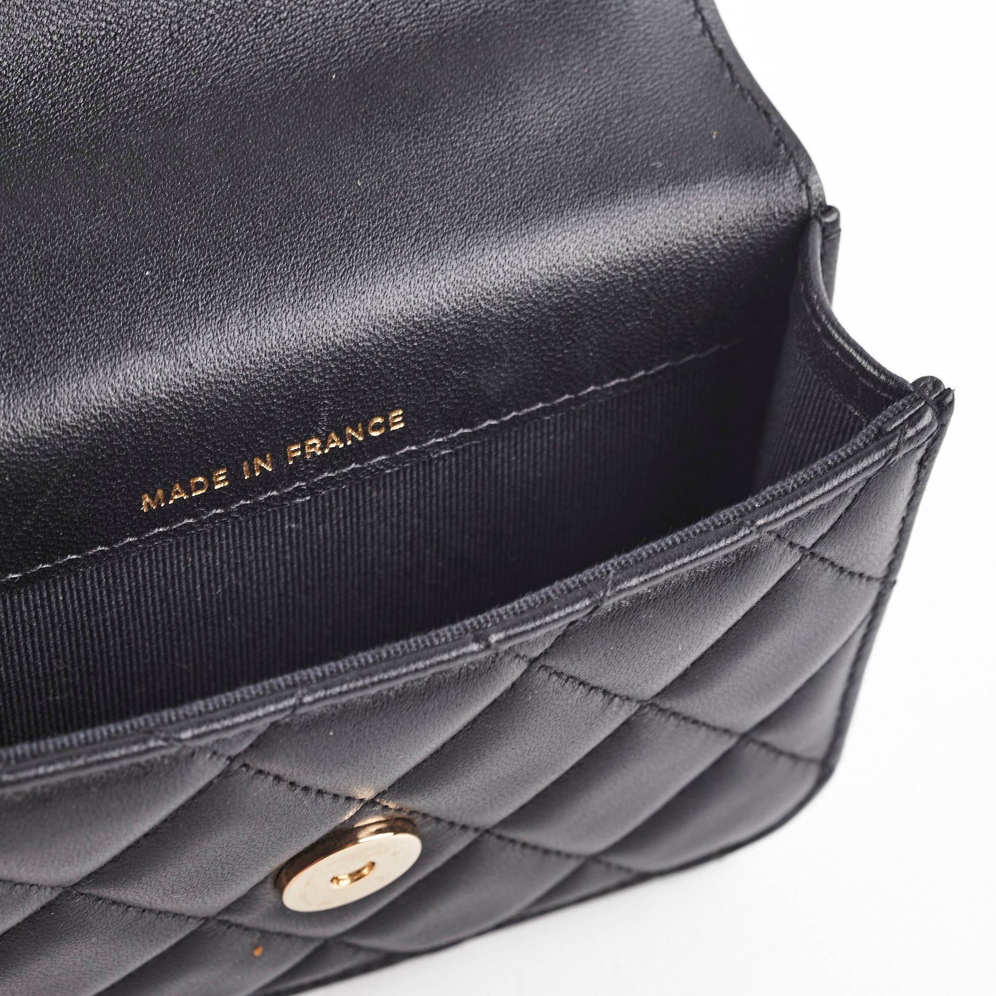 Chanel 21k Micro Top Handle Bag - Genuine Lambskin Leather Black Luxury Handbag for Women | Perfect for Evening Parties, Date Nights & Special Occasions