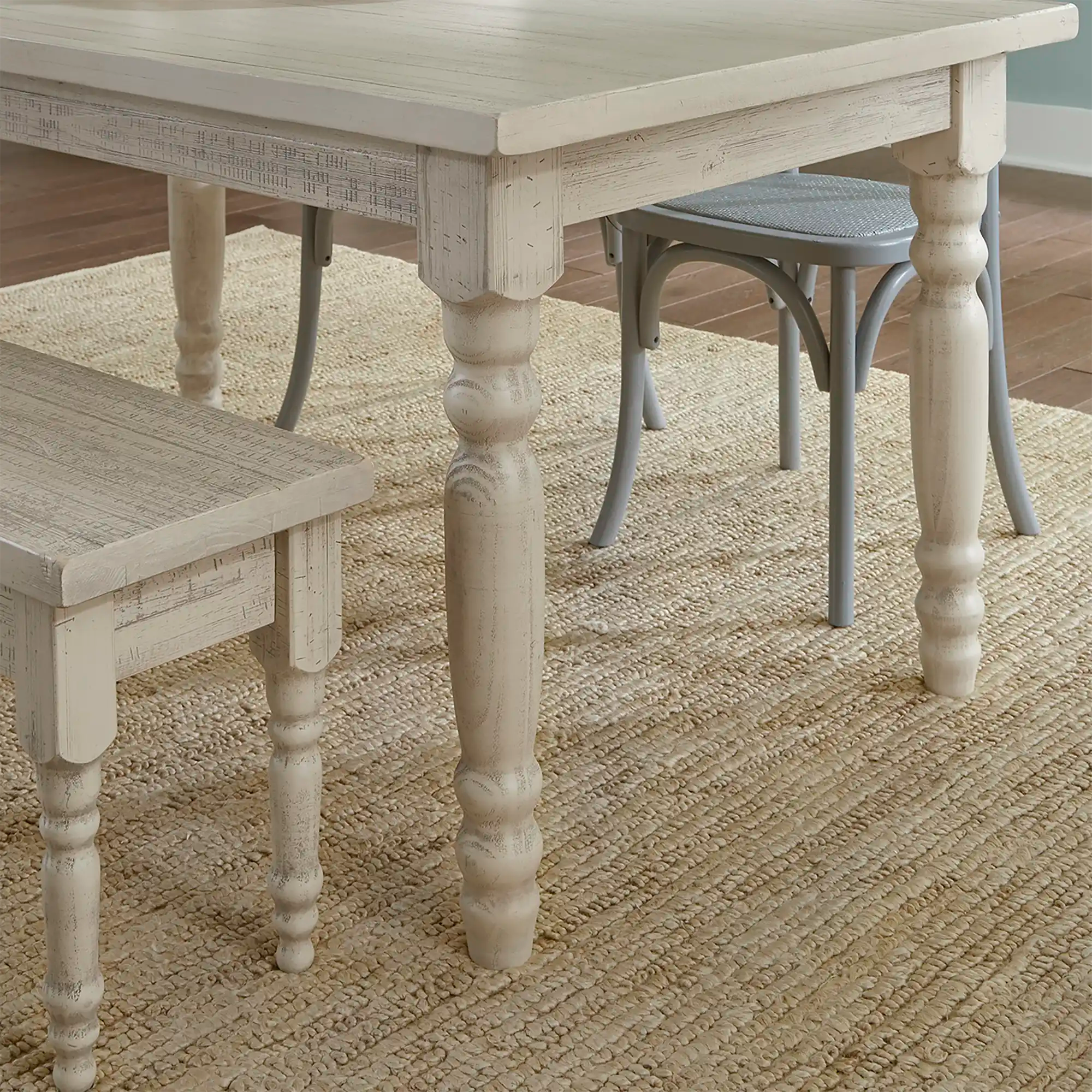 Valerie 3-Piece Dining Set with Table & Bench - Perfect for Small Spaces, Kitchens, and Breakfast Nooks | Modern Farmhouse Style Furniture for Home & Apartment
