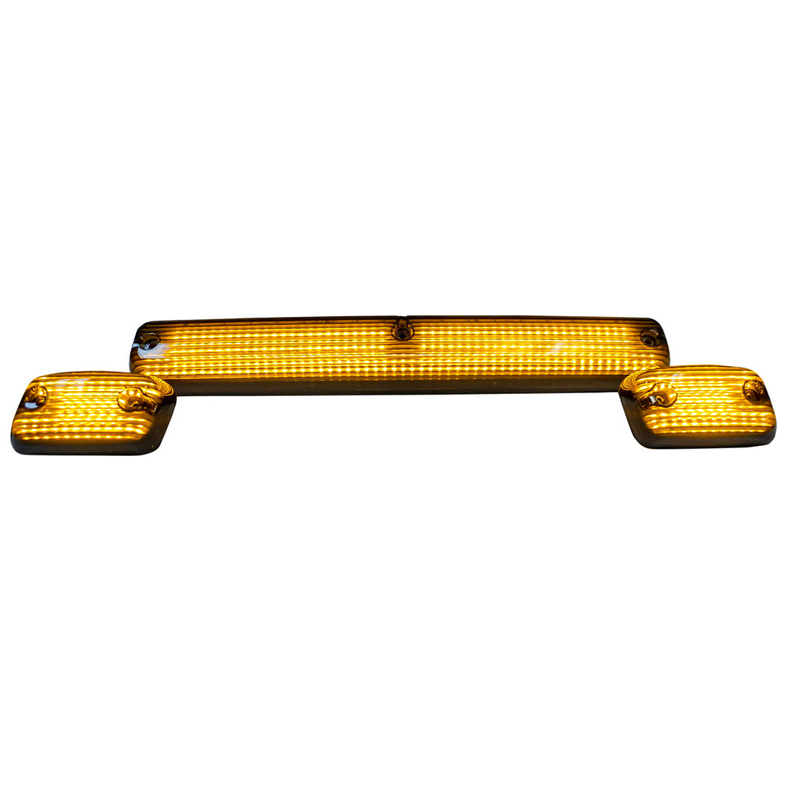 2007-2014 GMC & Chevy 3-Piece Cab Roof LED Strobe Light Kit - White & Amber with Multiple Lens Options | Emergency Vehicle Warning Lights for Trucks, Work Vehicles & Off-Road Safety