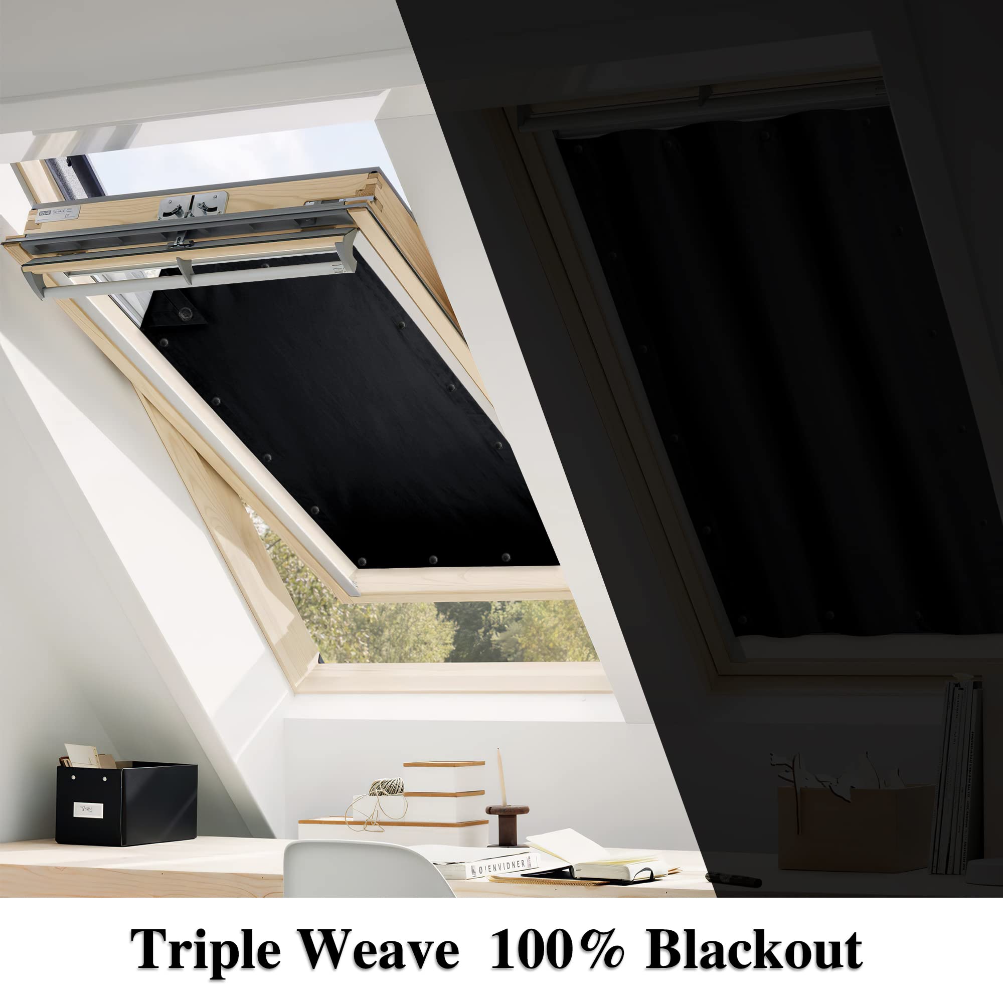 Blackout Door Curtains for French Doors - Adjustable Thermal Insulated Privacy Shades with Suction Cups - Perfect for Garage Doors, Storage Rooms & RV Campers - Solid Black (23