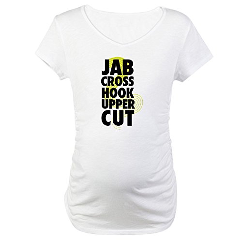 Jab Cross Hook Upper Cut Maternity T-Shirt - Comfortable Pregnancy Tee for Boxing Moms | Perfect for Workouts, Gym & Casual Wear