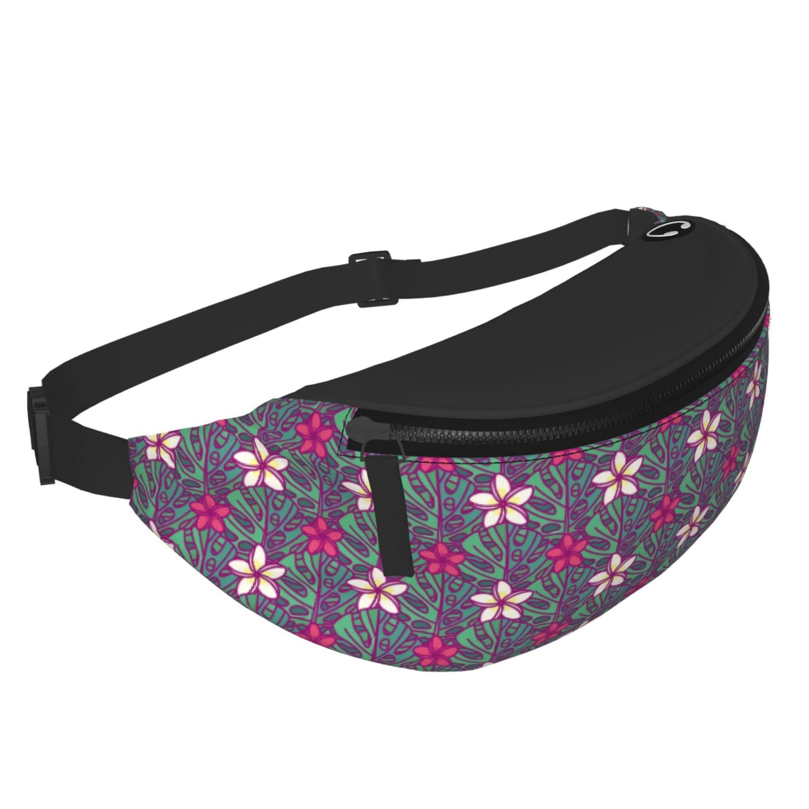 **Floral Print Unisex Waist Bag - Adjustable Crossbody Fanny Pack for Hiking, Travel & Daily Use | Fashionable Bum Bag for Women & Men | Trendy Gift Idea**