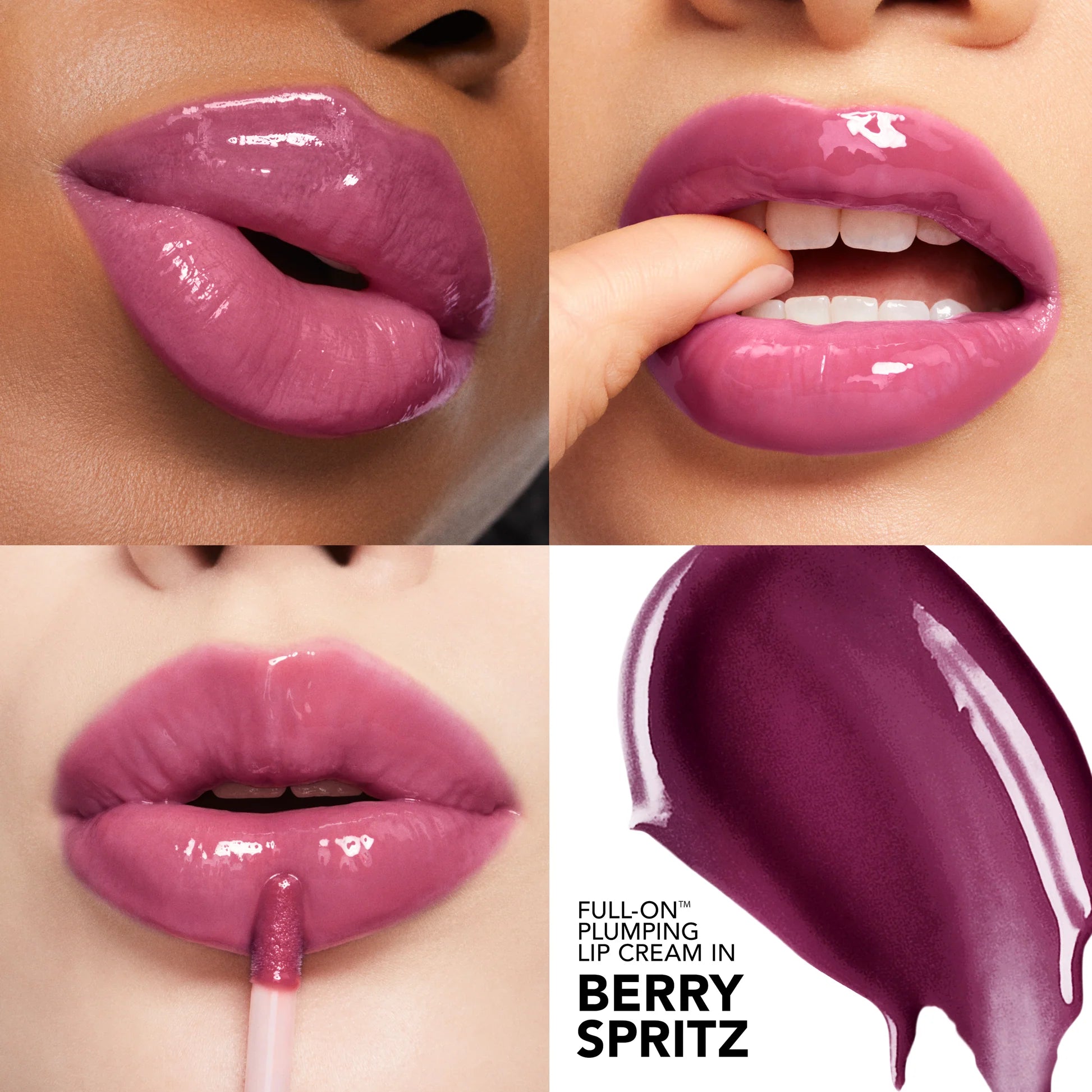 Dolly's Glam Getaway Full On™ Plumping Lip Cream - Berry Spritz | Hydrating & Volumizing Lip Gloss for Luscious Lips | Perfect for Parties, Date Nights & Everyday Glam