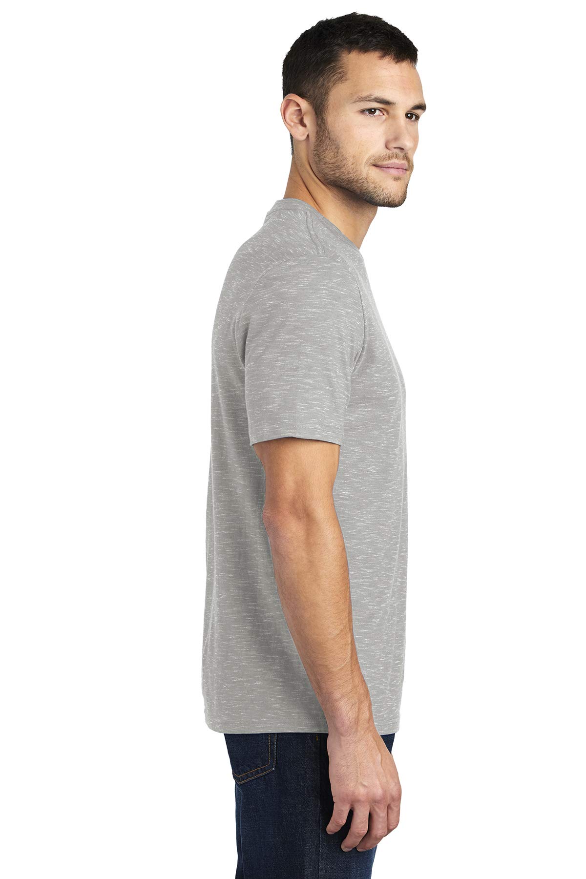 District Men's Medal Tear-Away Label T-Shirts - Comfortable Casual Tees for Everyday Wear, Gym & Street Style