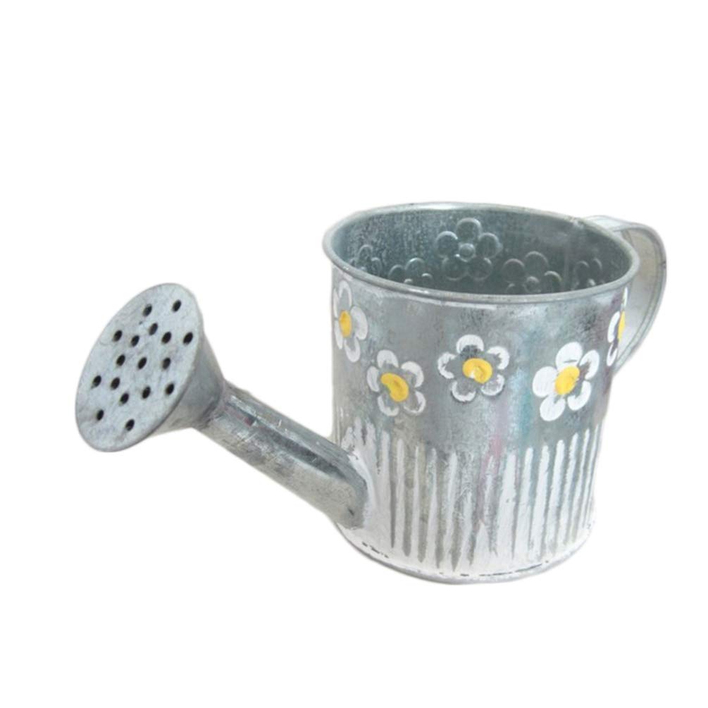 Vintage Metal Flower Vase & Watering Can Planter - Rustic Shabby Chic Pitcher Vase for Farmhouse, French Country & Garden Decor | Perfect for Home, Patio, Wedding Centerpieces & Floral Arrangements