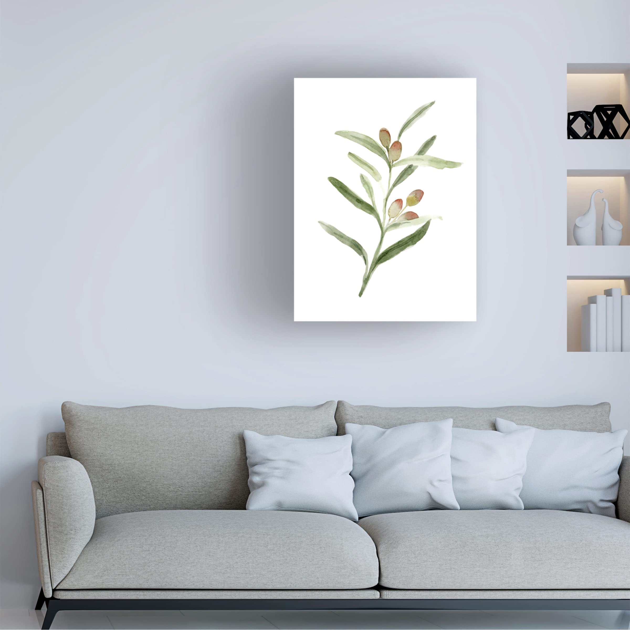 Emma Caroline 'Sweet Olive Branch II' Canvas Art Print - Elegant Floral Wall Decor for Living Room, Bedroom & Office | Trademark Fine Art