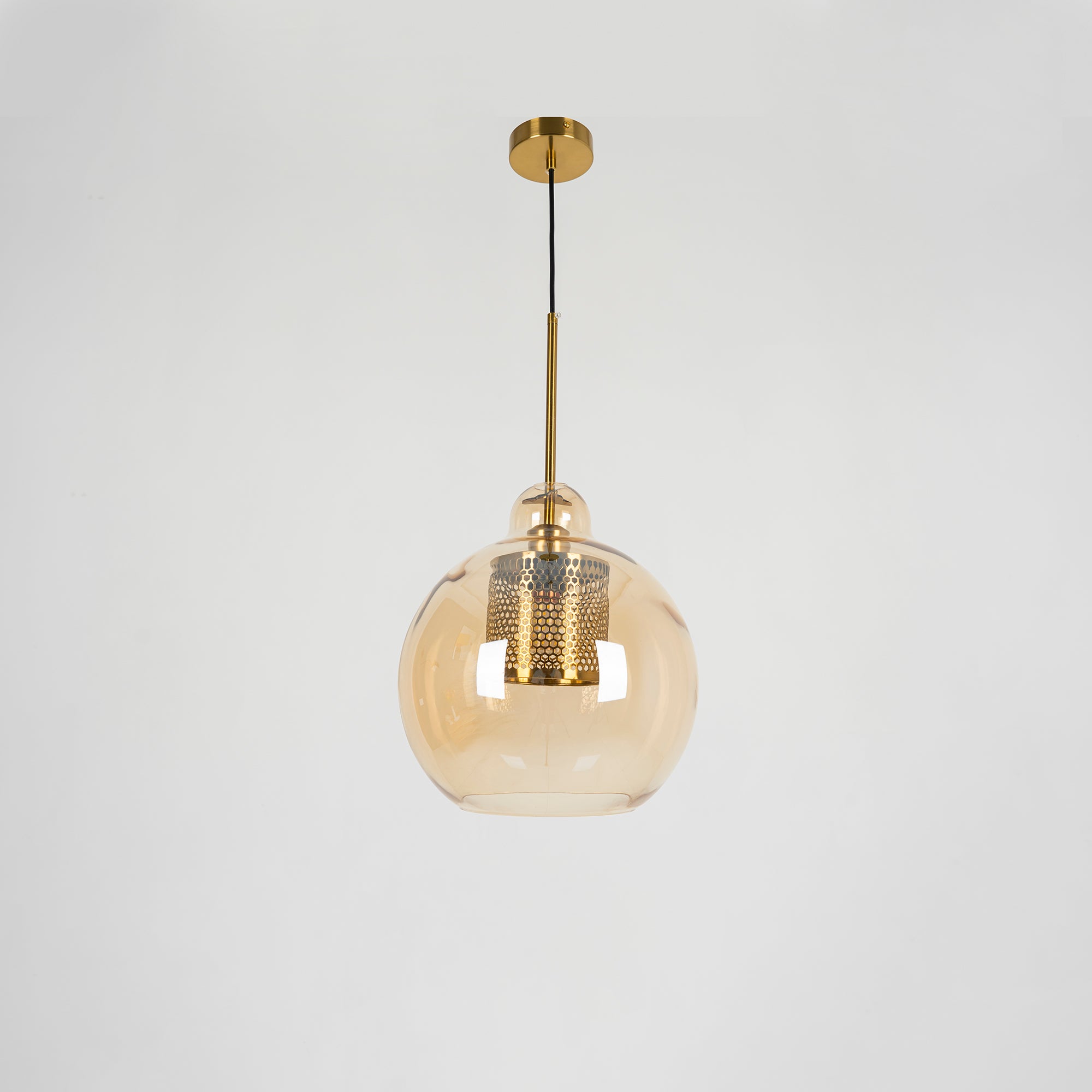 Chiswick Glass Pendant Light - Modern Hanging Ceiling Lamp for Kitchen Island, Dining Room & Bedroom Lighting