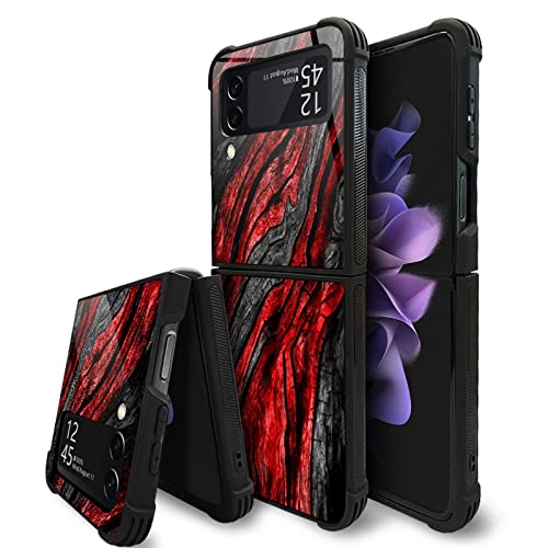 Black Red Wood Grain