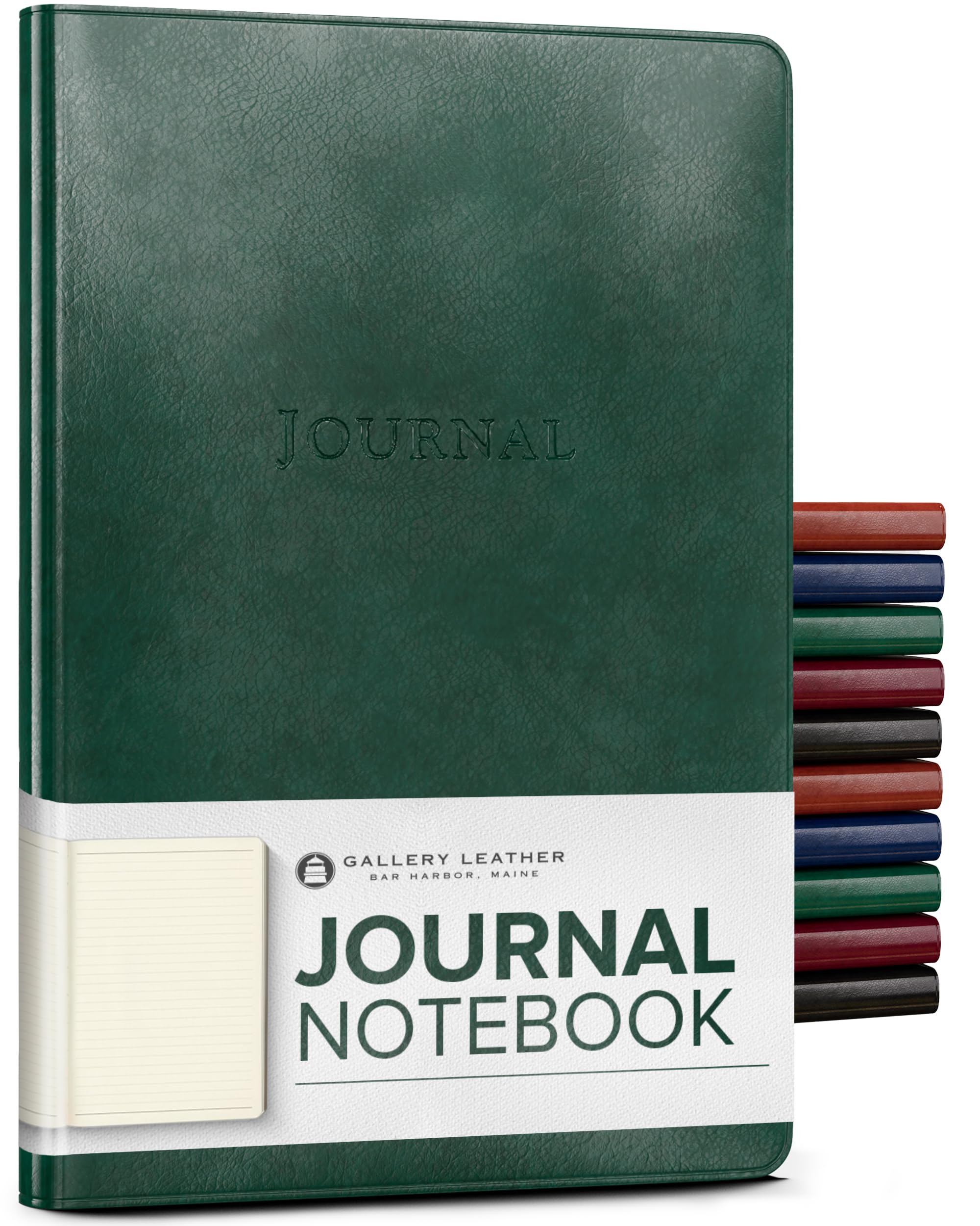 Premium Handcrafted Leather Journal Notebook - 192 Pages Softcover Writing Diary for Men & Women, Perfect for Work, Travel & Daily Notes - Acadia Green, 8