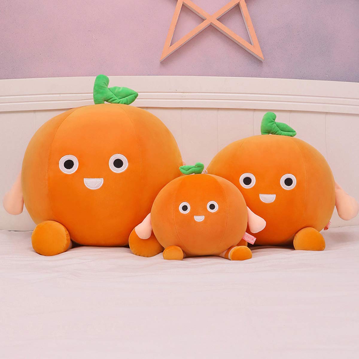 Soft Plush Orange Fruit Stuffed Animal Toy - 10
