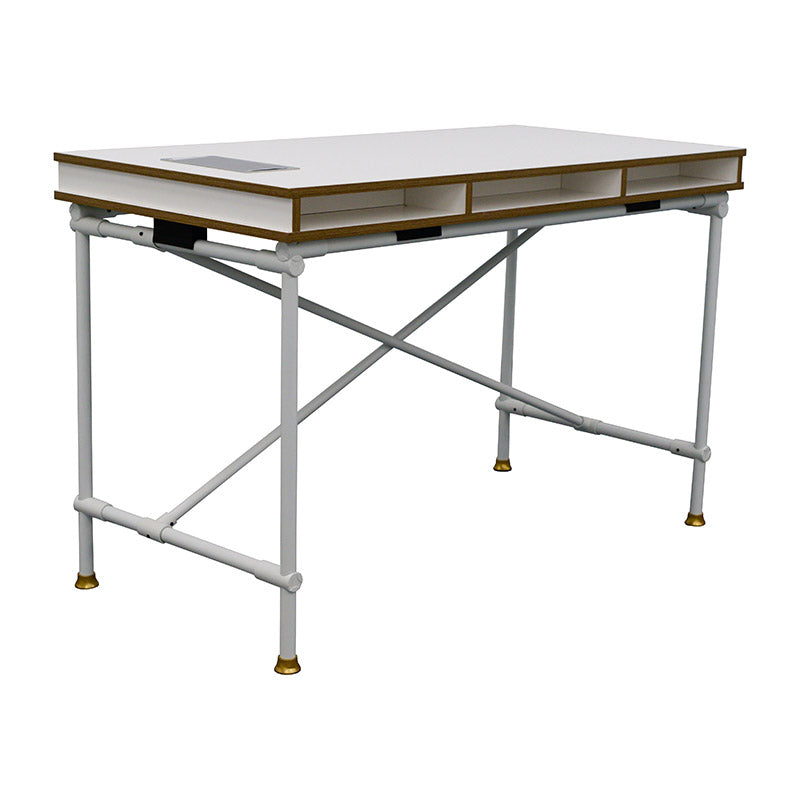 PARKER Study Desk 1.2M White - Modern Writing Desk for Home Office, Student Study & Small Spaces - Perfect for Work, Reading & Online Classes